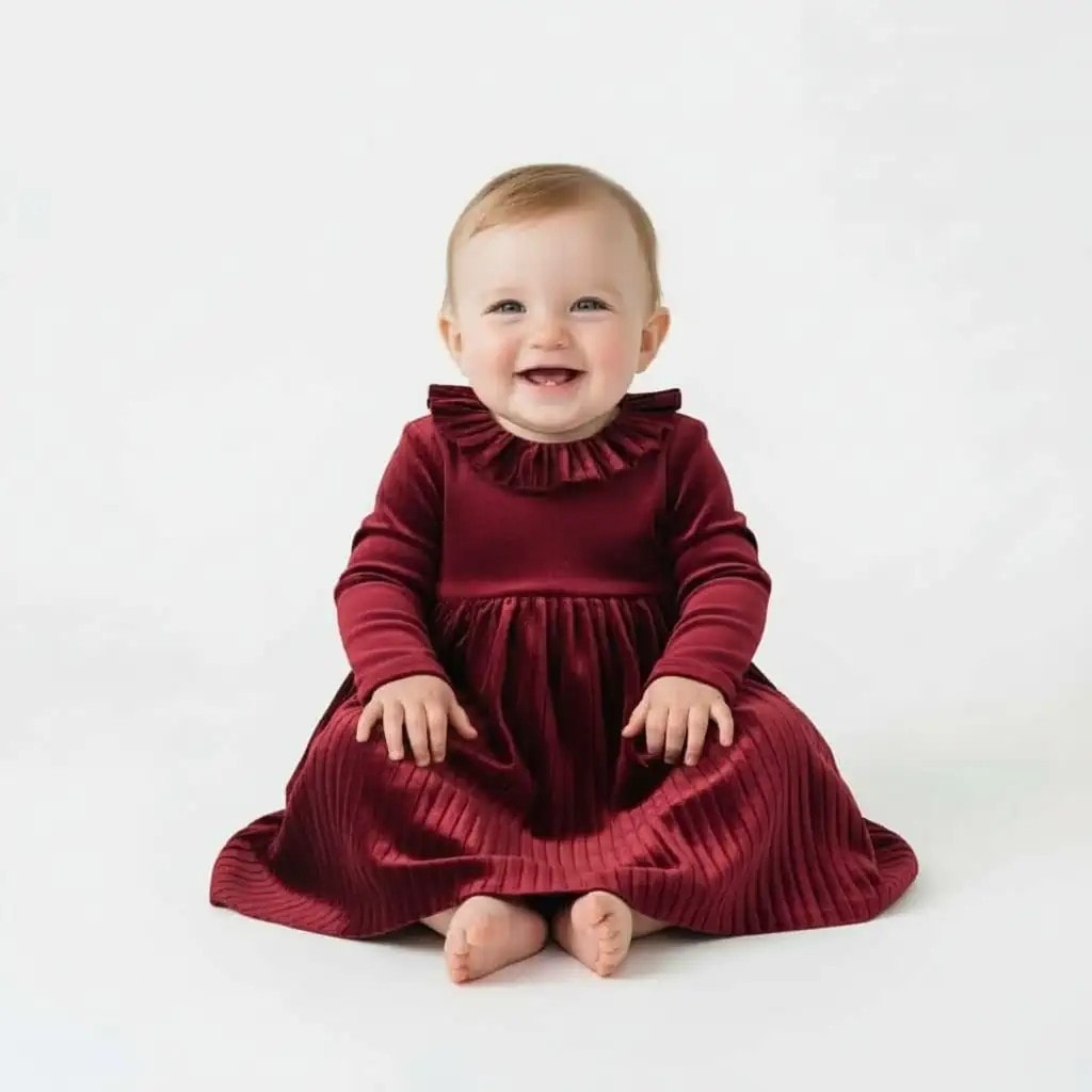 Fustan Femijesh Ngjyre Vishnje S.Hand