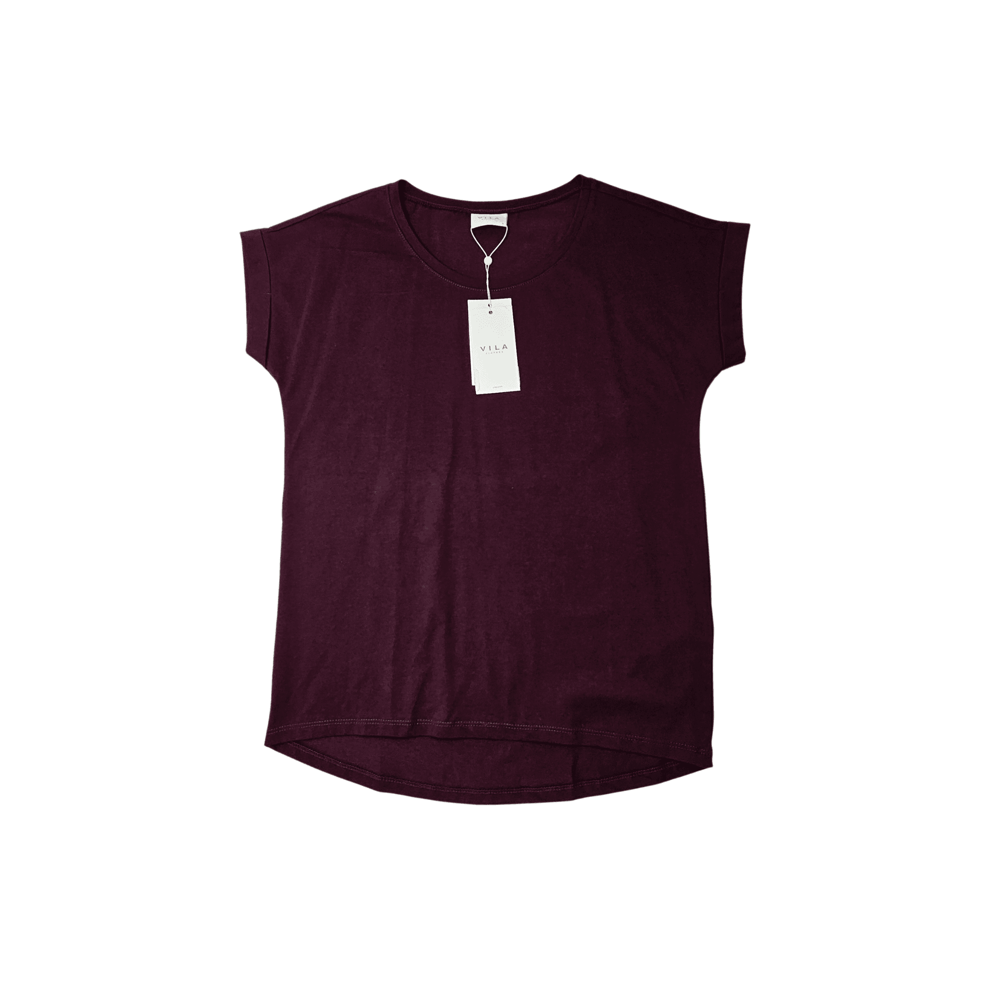 T-Shirt Femrash Vila Clothes ngjyre Vishnje Outlet T-Shirt