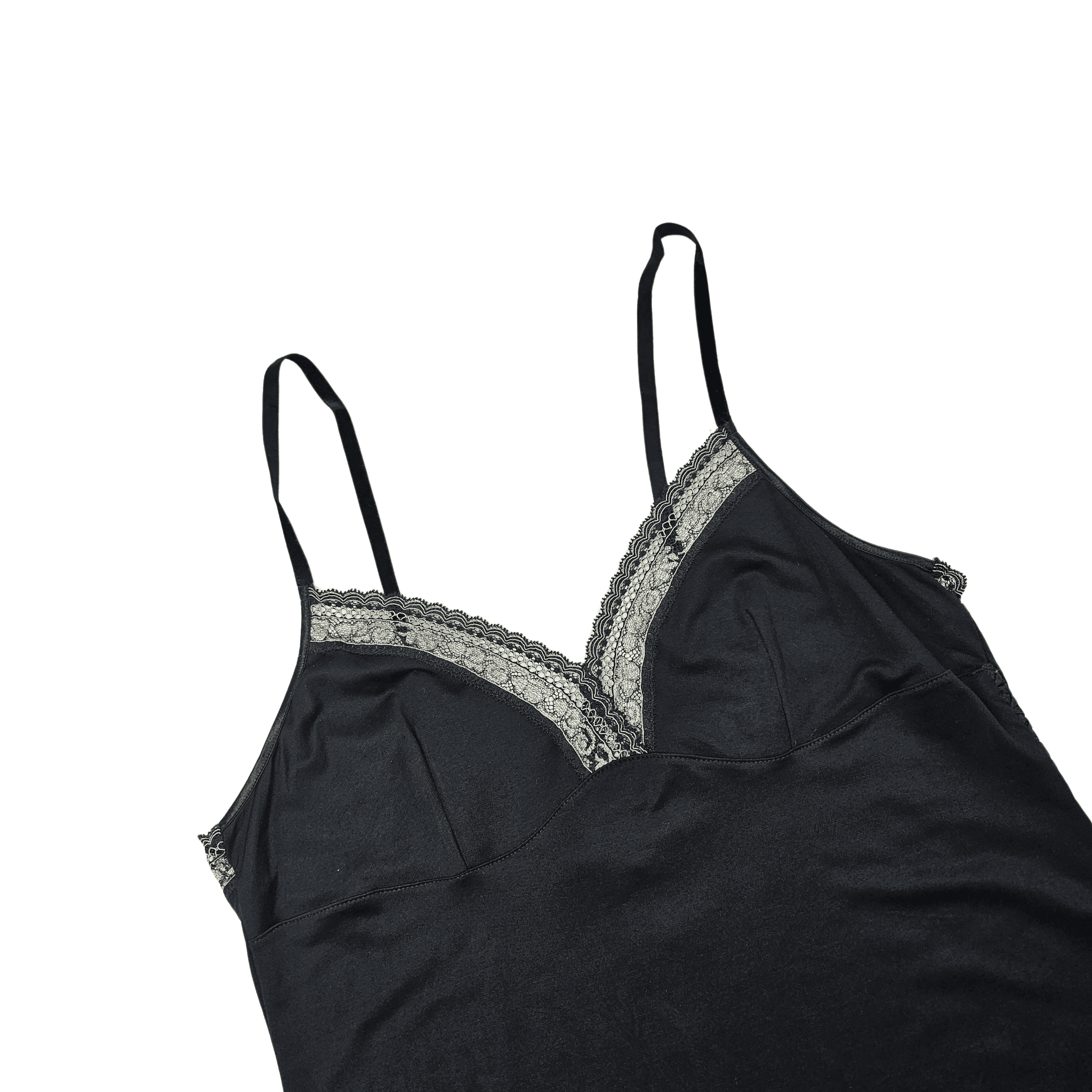 Veshje Gjumi Fustan Ngjyre i Zi me Dantelle s.Hand/Sleeping Clothes