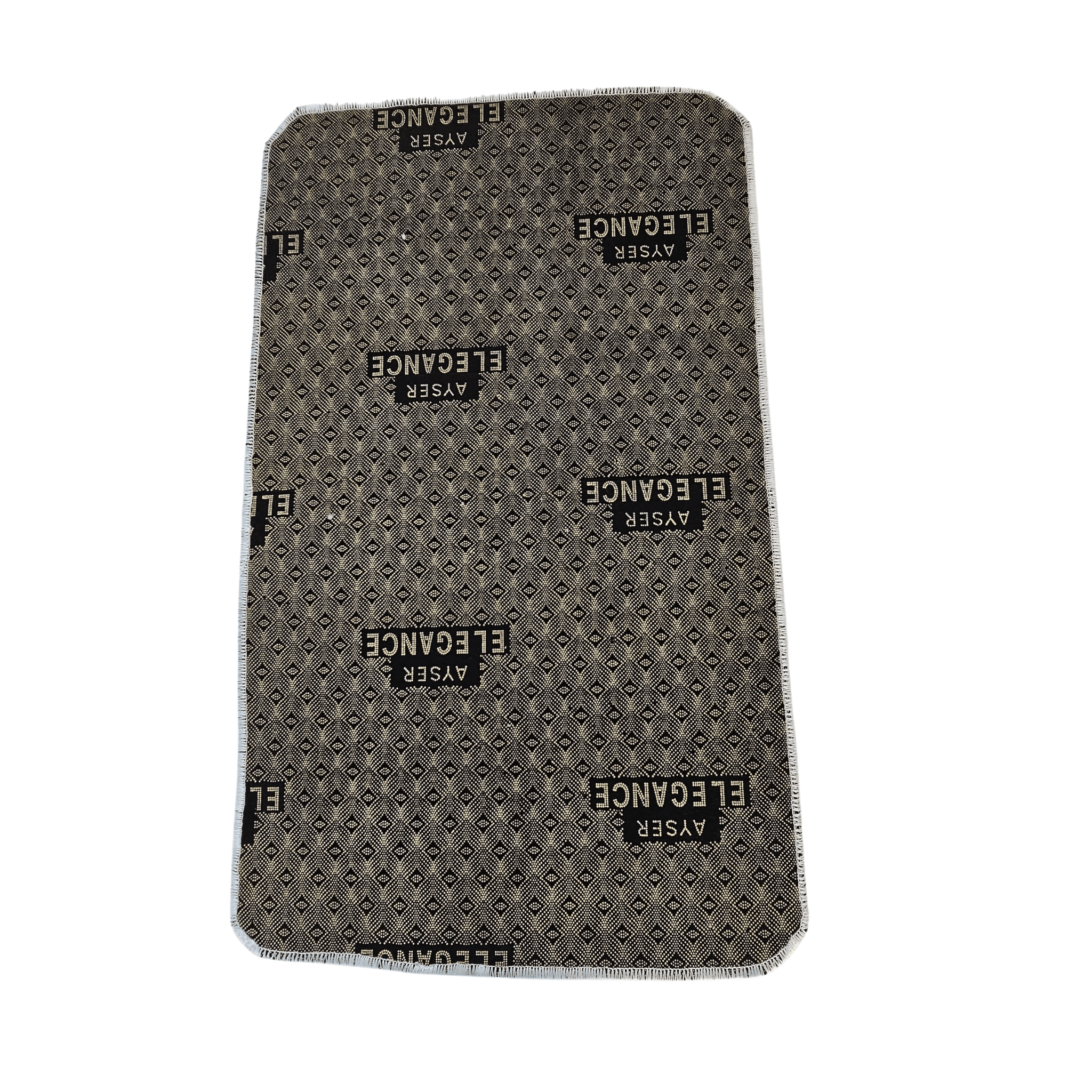 Rrugice Ngjyre Gri me Dizajn te Bardhe dhe Kaf 60x100 Outlet/Runner