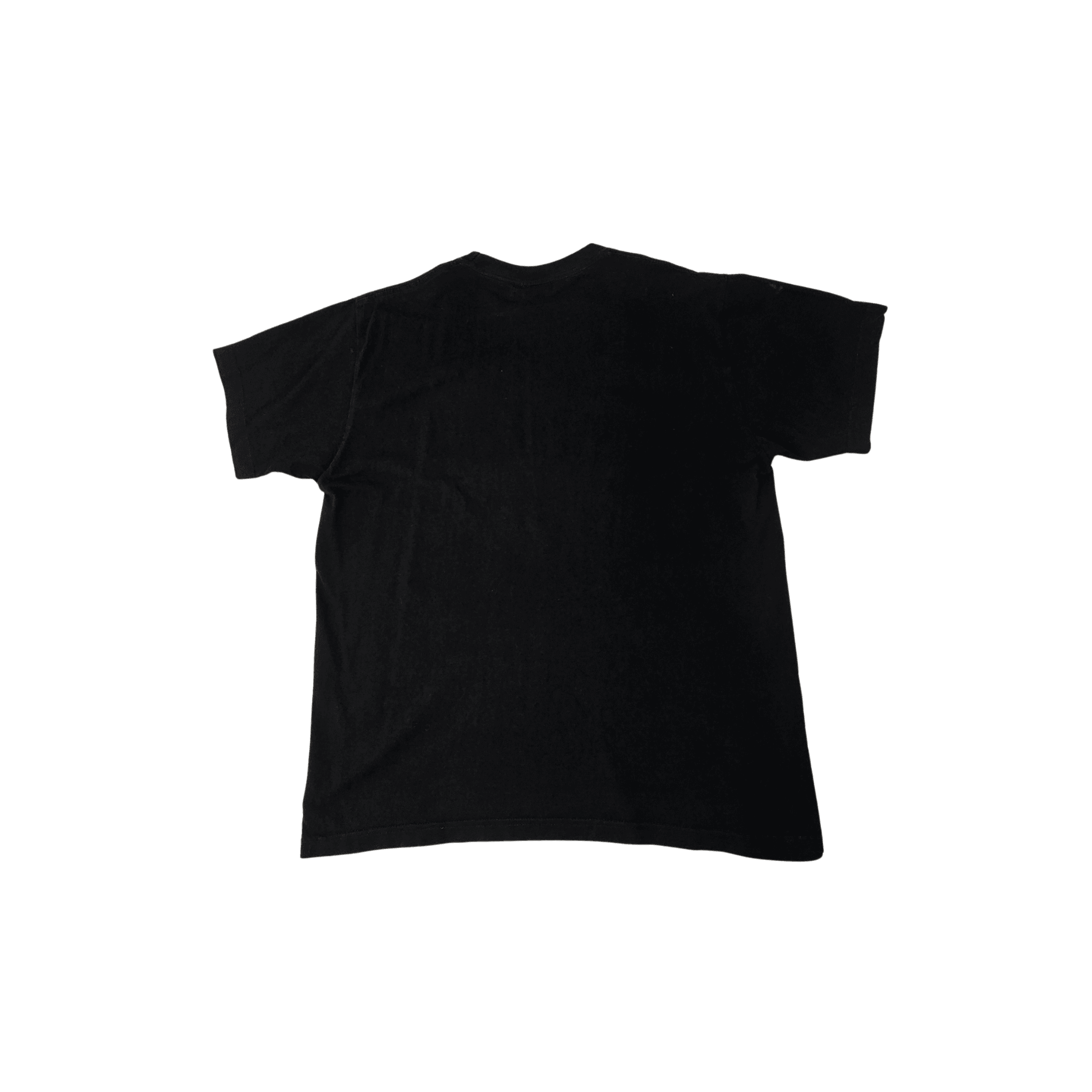 T -Shirt Meshkujsh Ngjyre i Zi me Shkrim Gold S.Hand