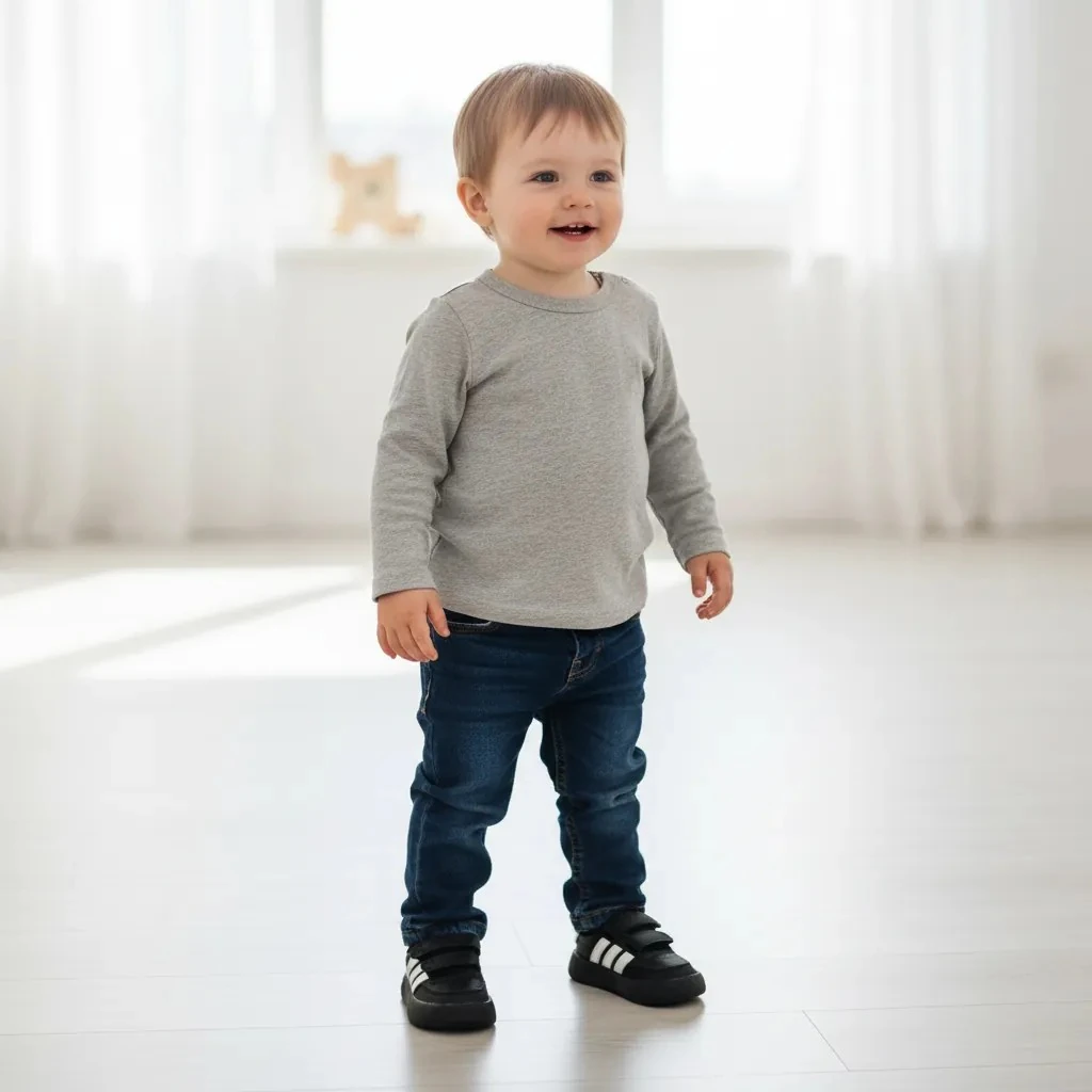 Atlete Femijesh Adidas Ngjyre te Zeza me Dizajn te bardhe S.Hand Children's Shoes