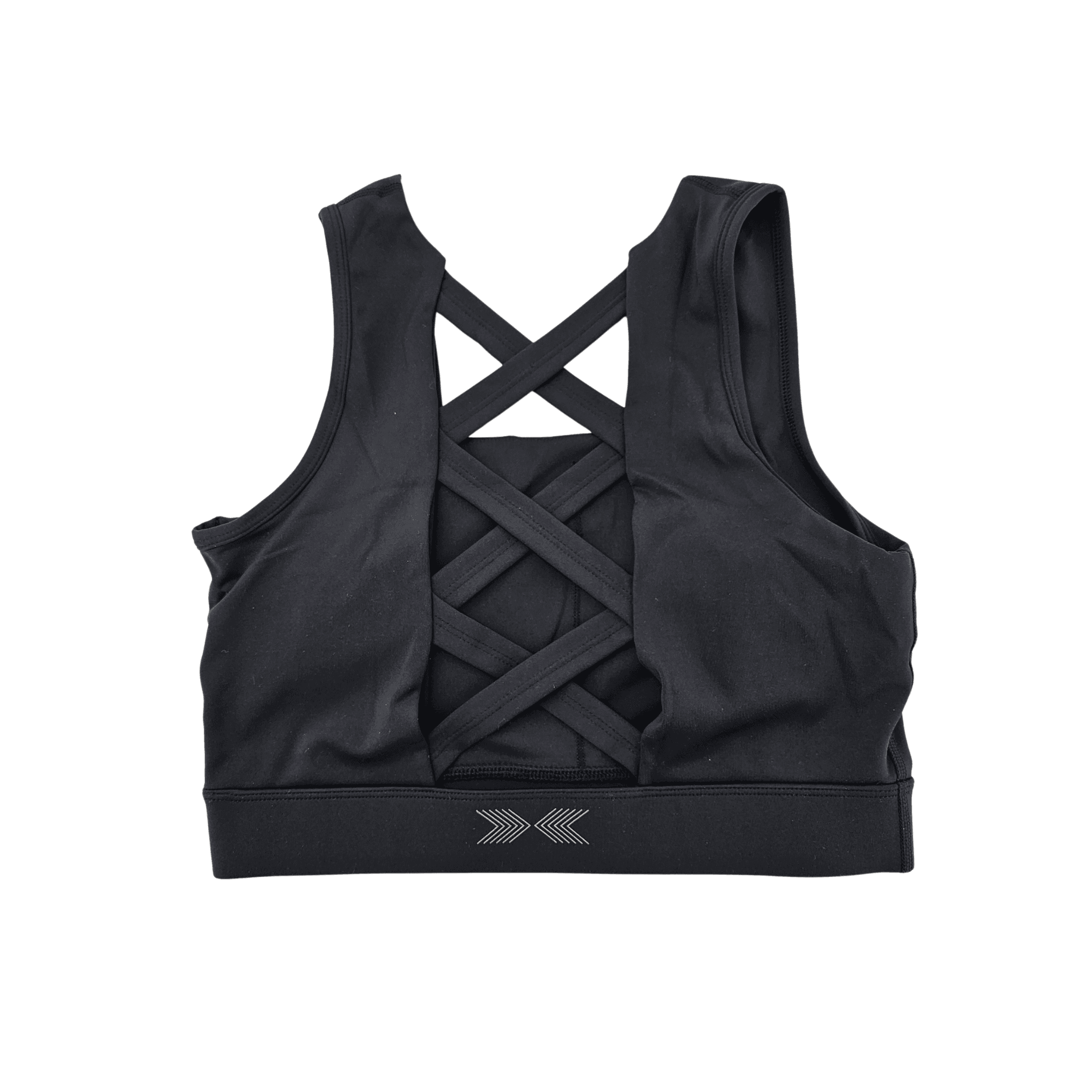 Fitness Crop Top Ngjyre i Zi Outlet
