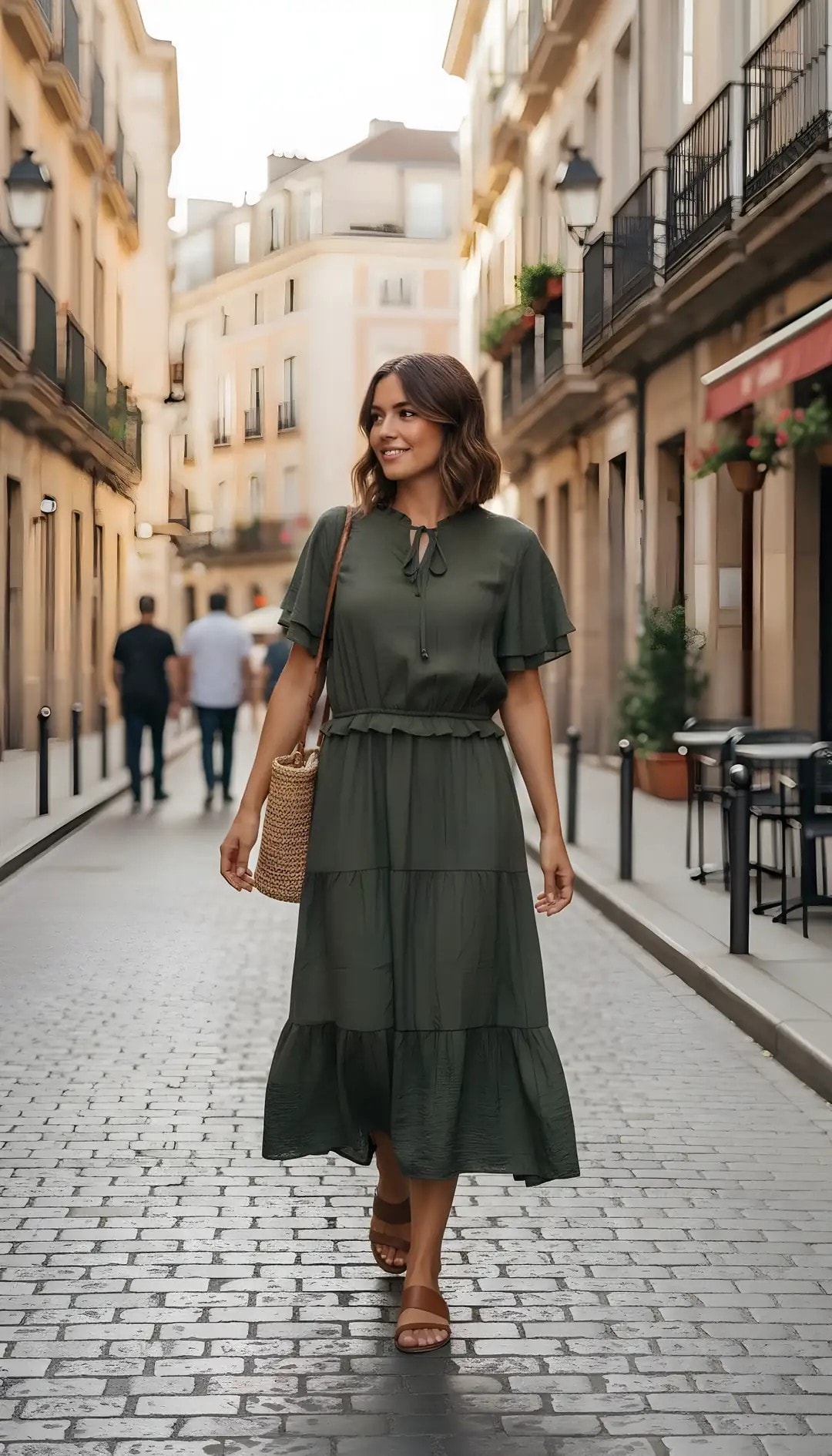 Fustan Femrash Ngjyre Ulliri Outlet/Dress