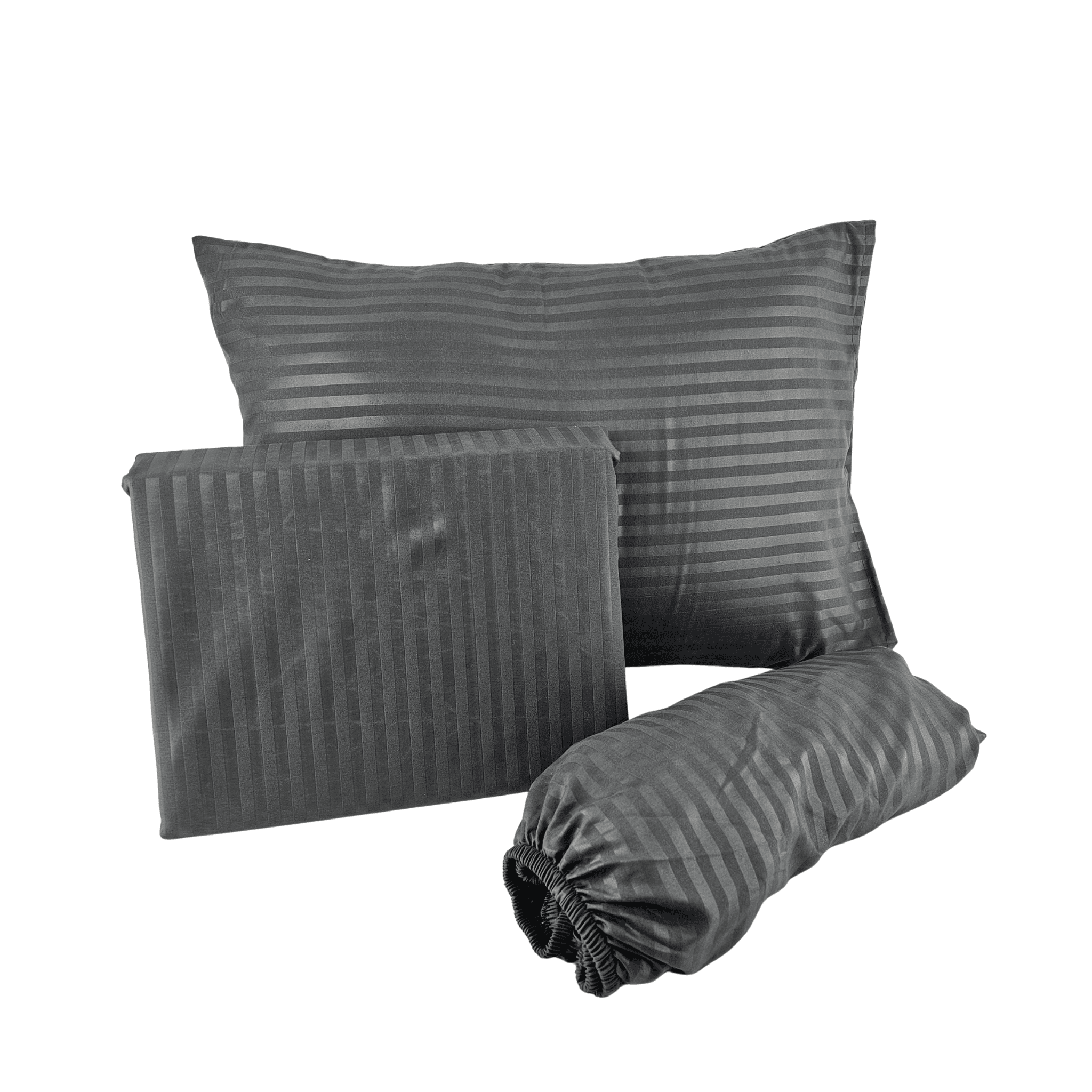 Set Carcafe Ngjyre Gri e Erret Dizajn me Vija 160x240cm Outlet