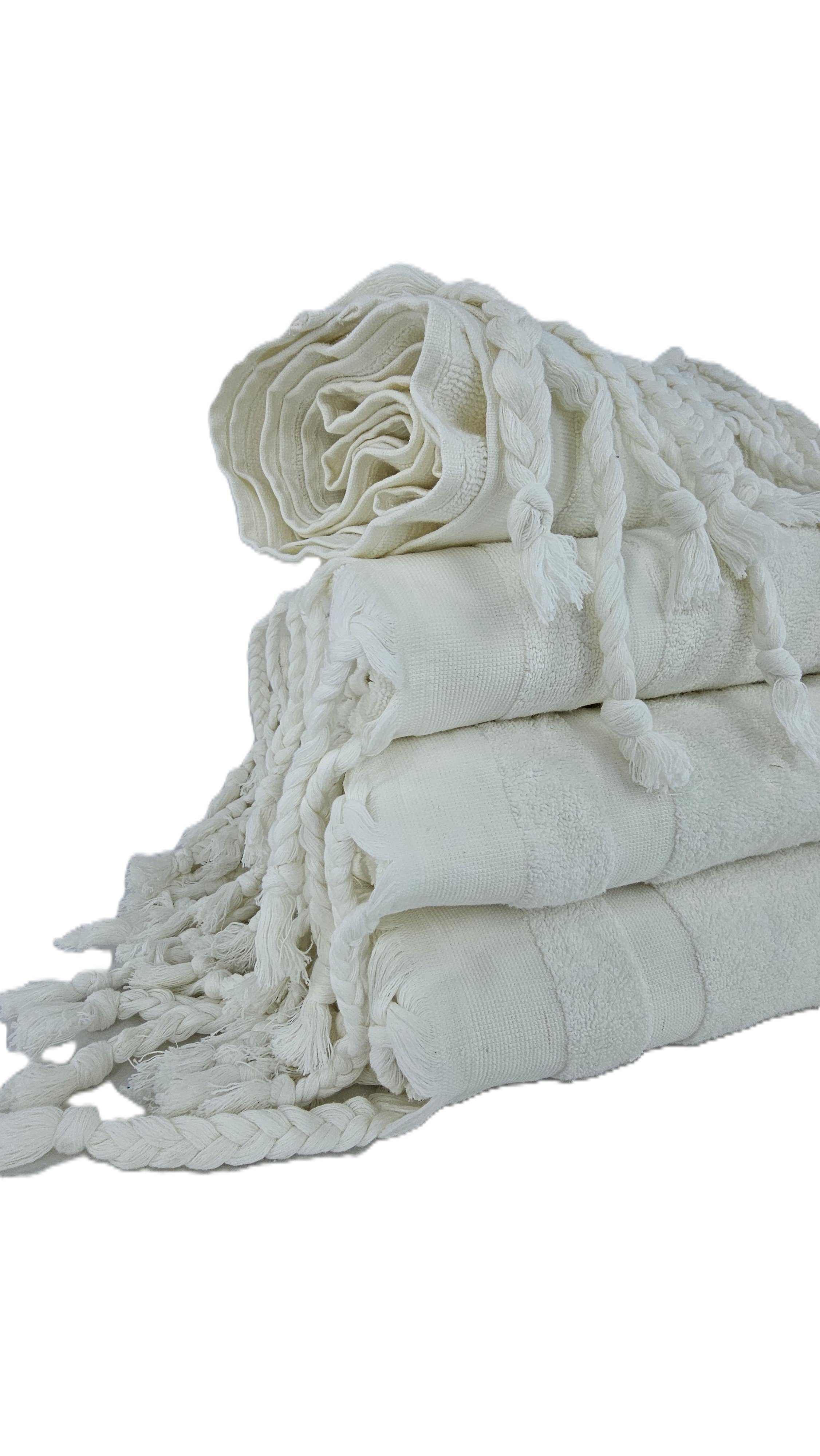 Peshqir Banje Trupi I Bardhe Me Dizajn Gershete 1 Cope 80x140 cm 640 gr