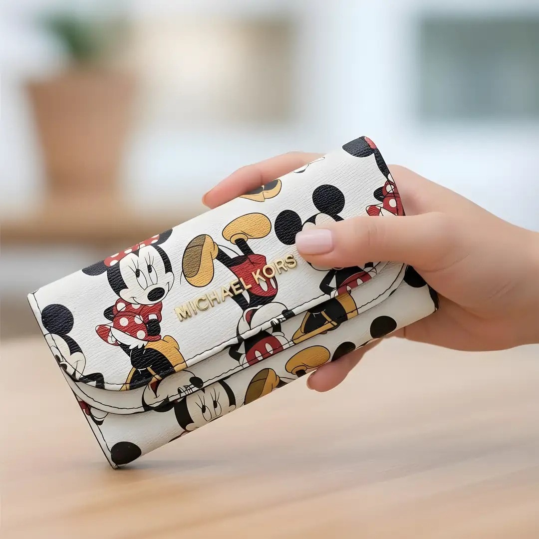 Portofol Femrash Michael Kors Ngjyre i Bardhe me Mickey Mouse S.Hand