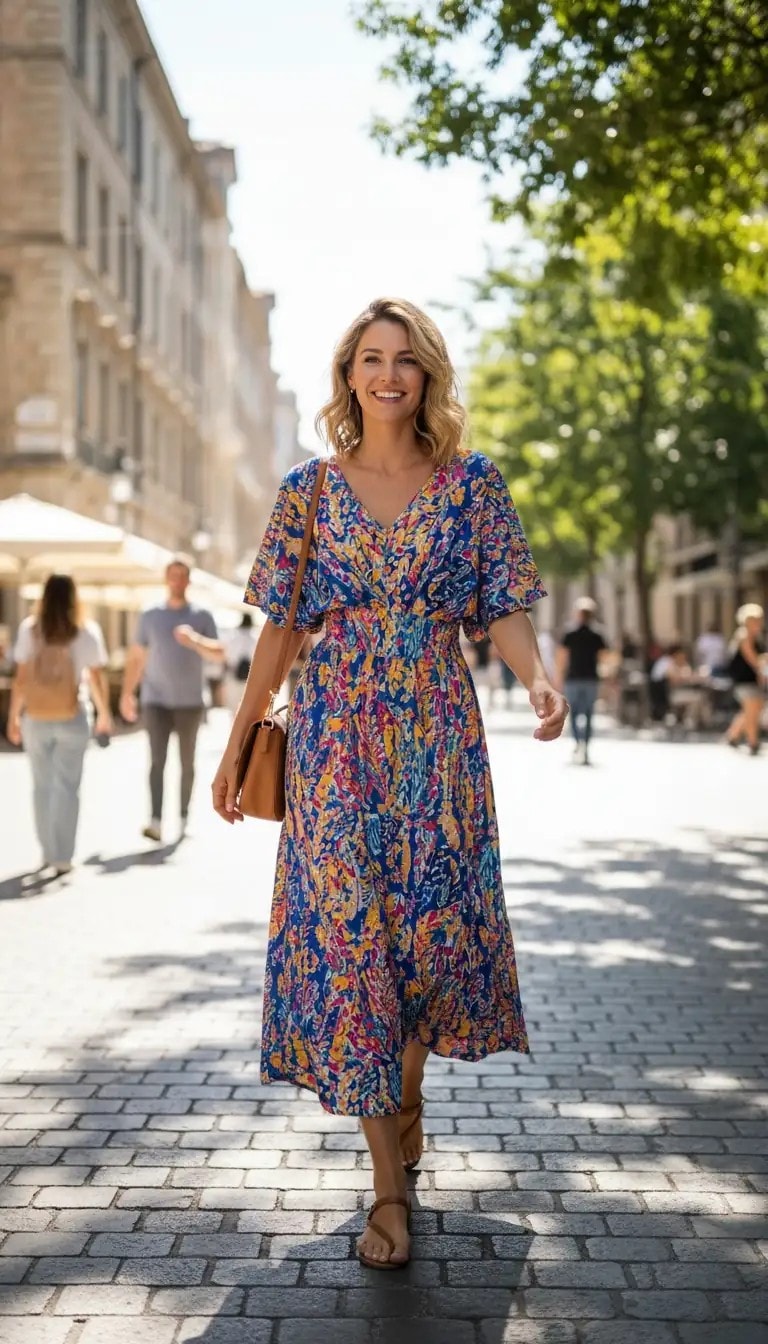 Fustan Femrash Dizajn Abstrakt S.Hand