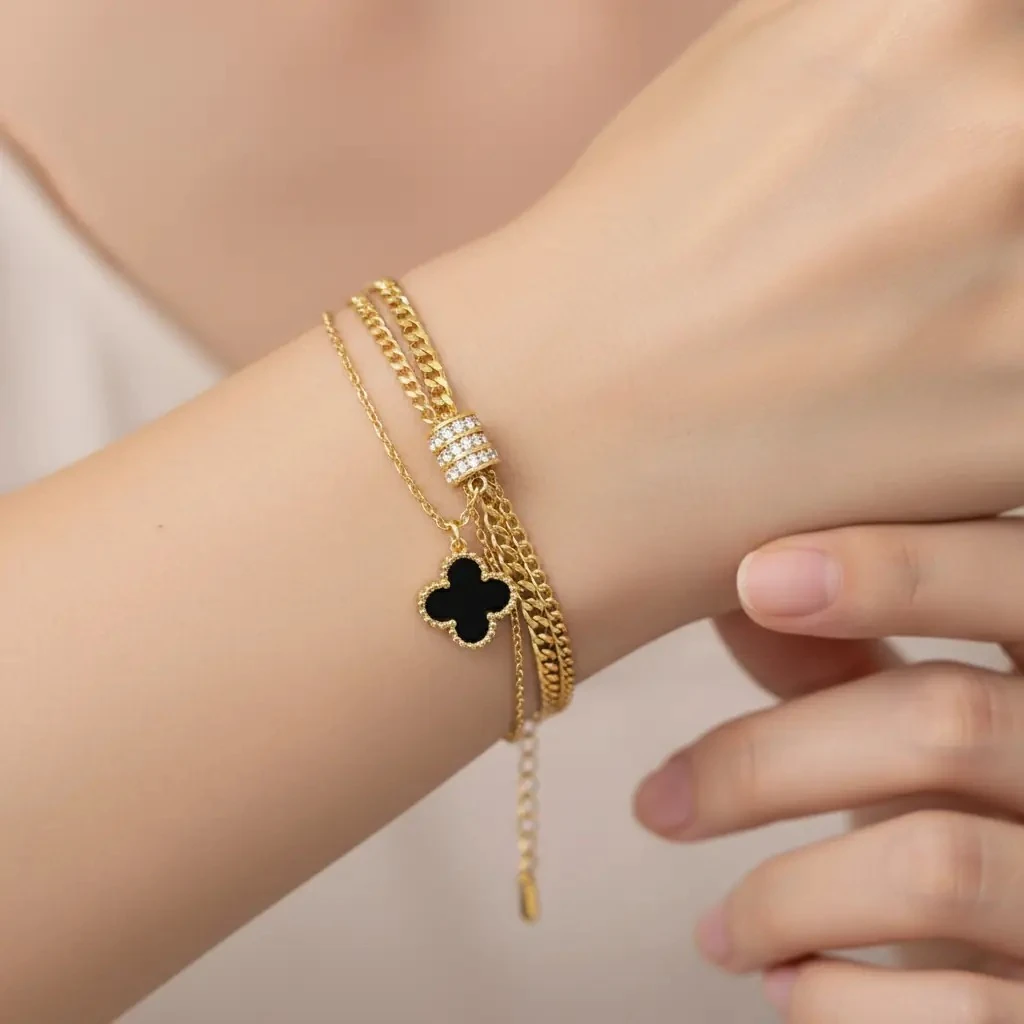 Byzylyk Femrash Çeliku Stainless Steel Ngjyre Gold Women Bracelet