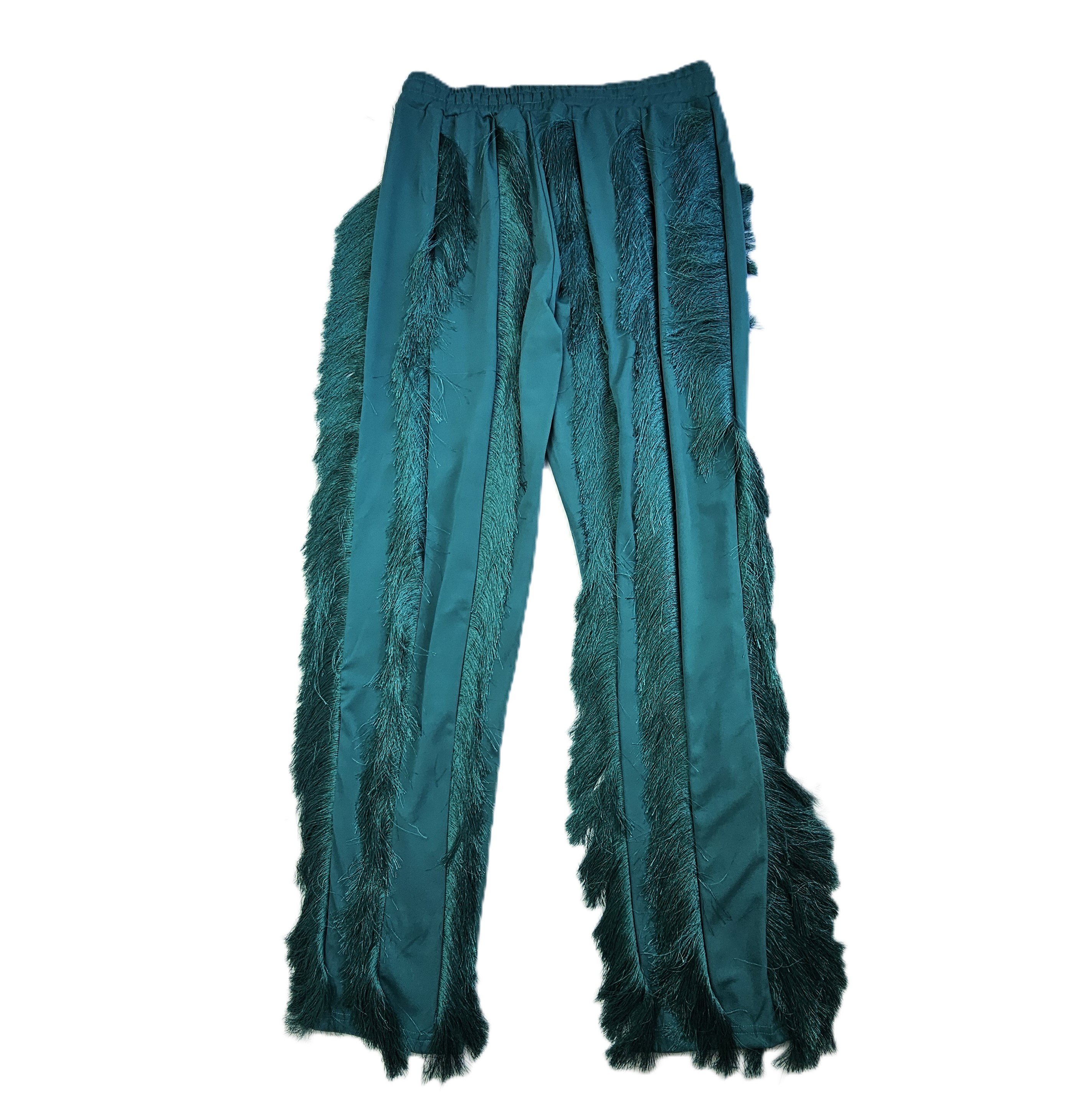 Pantallona Verore Femrash me Tufa Fijesh Anash Ngjyre Jeshile e Erret S.Hand/Dark Green Summer Pants