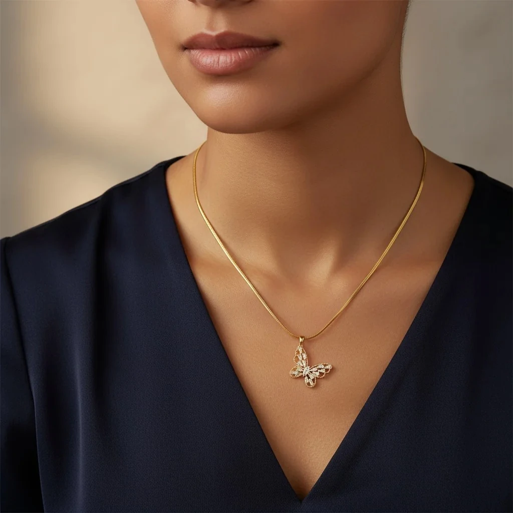 Varese Femrash Çeliku Stainless Steel  Gold Women Necklace