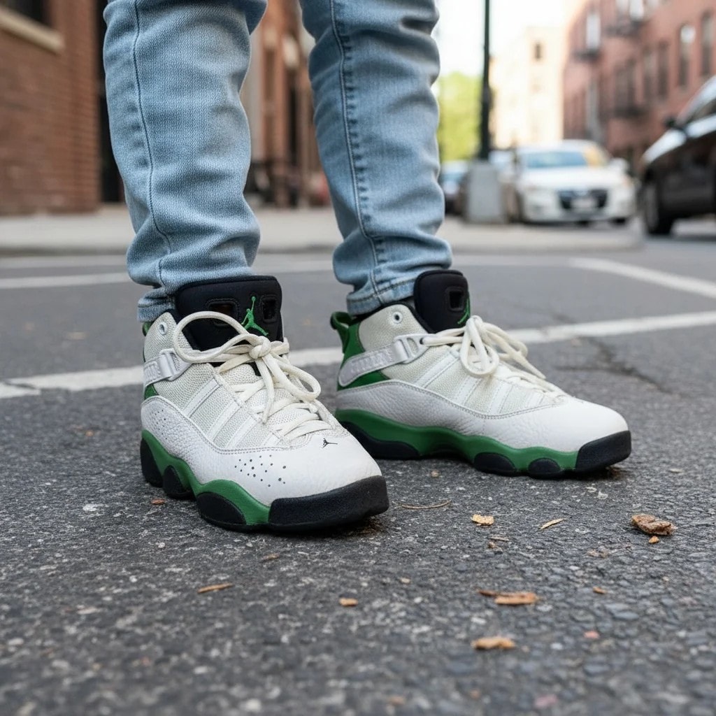 Atlete Jordan Te Bardha Me Jeshile S. Hand