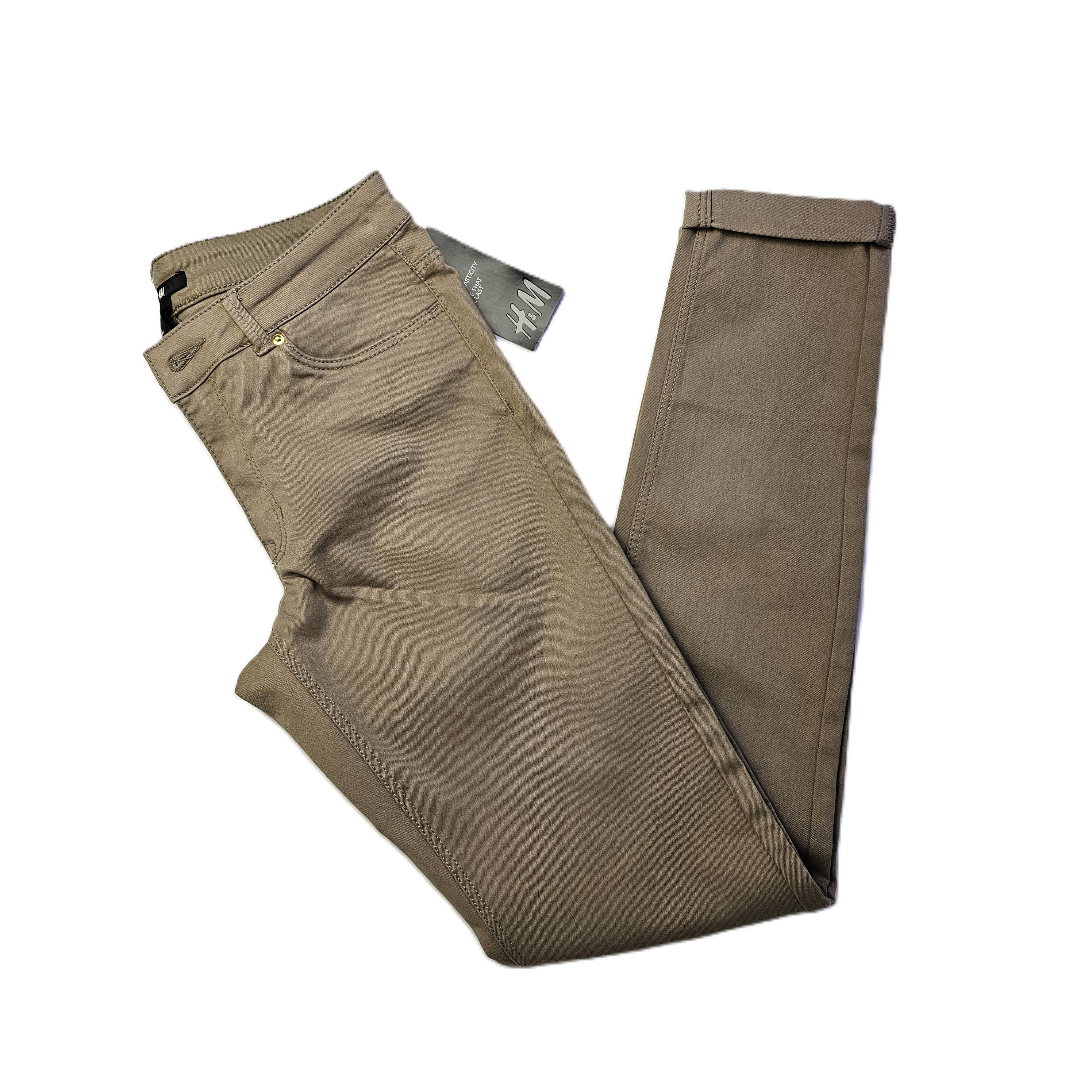 Pantallona Xhins Femrash H&M Ngjyre Bezhe e Erret Outlet/Jeans