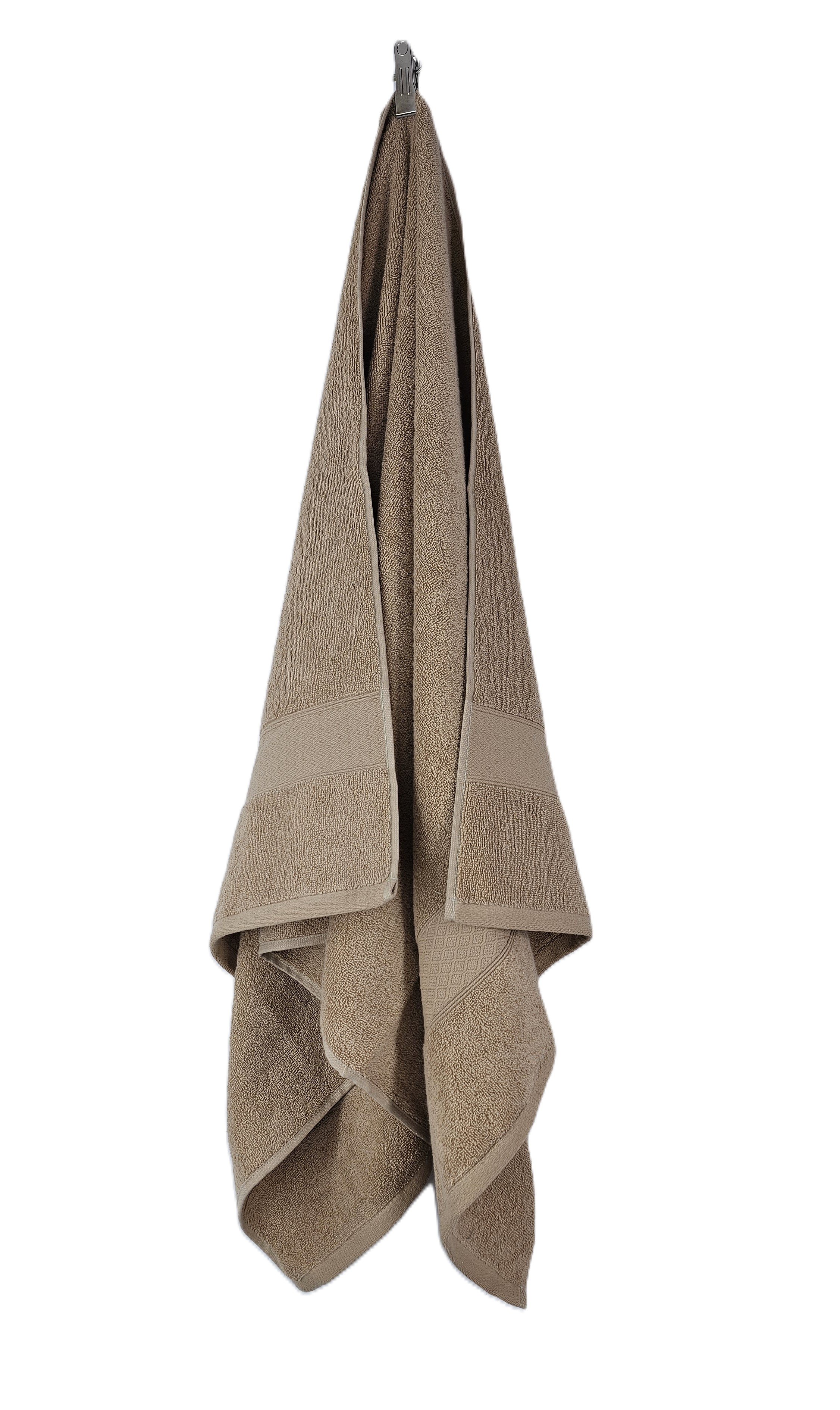 Peshqir Banje Trupi Kafe Dizajn Me Fashe 1 Cope 70x140 cm 425 gr 