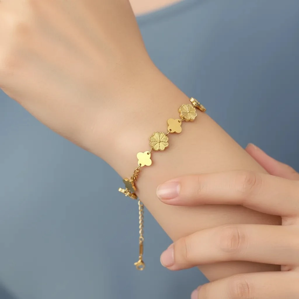 Byzylyk Femrash Çeliku Stainless Steel Ngjyre Gold Women Bracelet