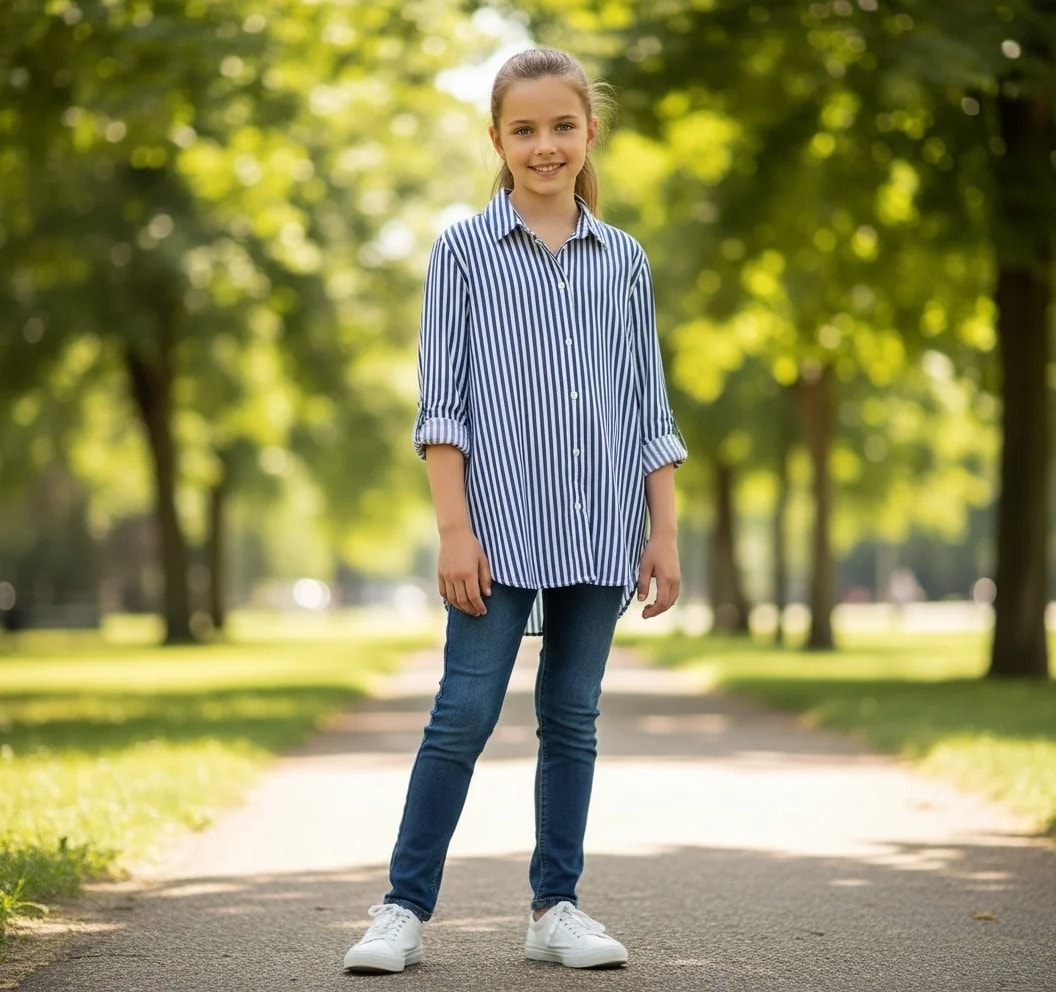 Kemishe Femijesh H&M me Vija Blu dhe te Bardha Outlet/Shirt