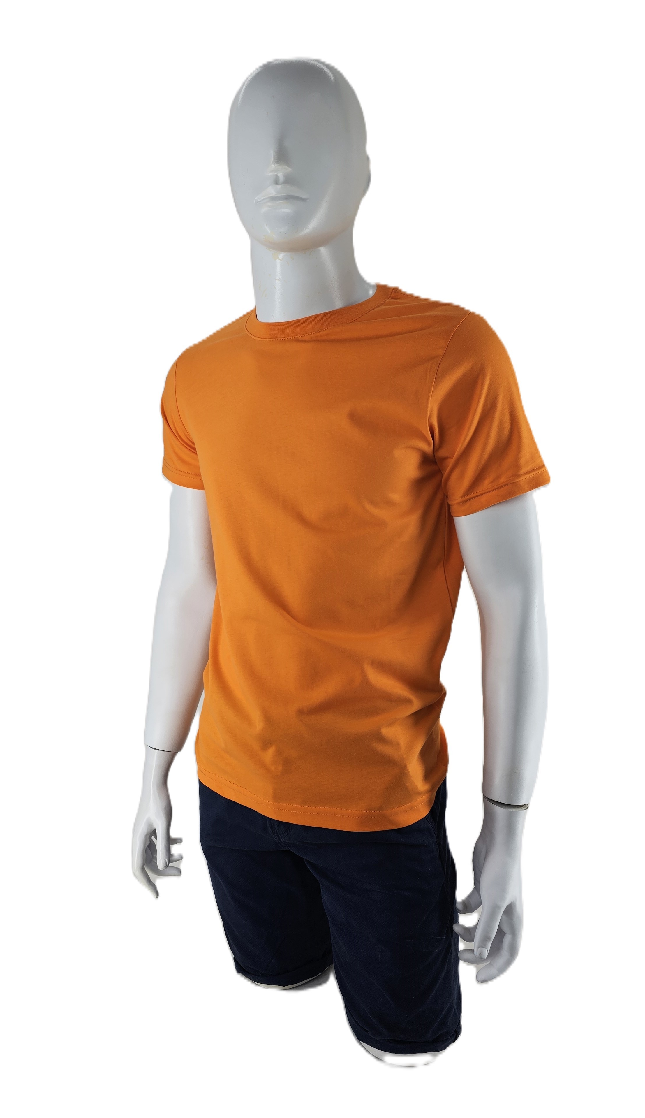 T-Shirt Meshkujsh Basic Ngjyre Portokalli Outlet/T-Shirt