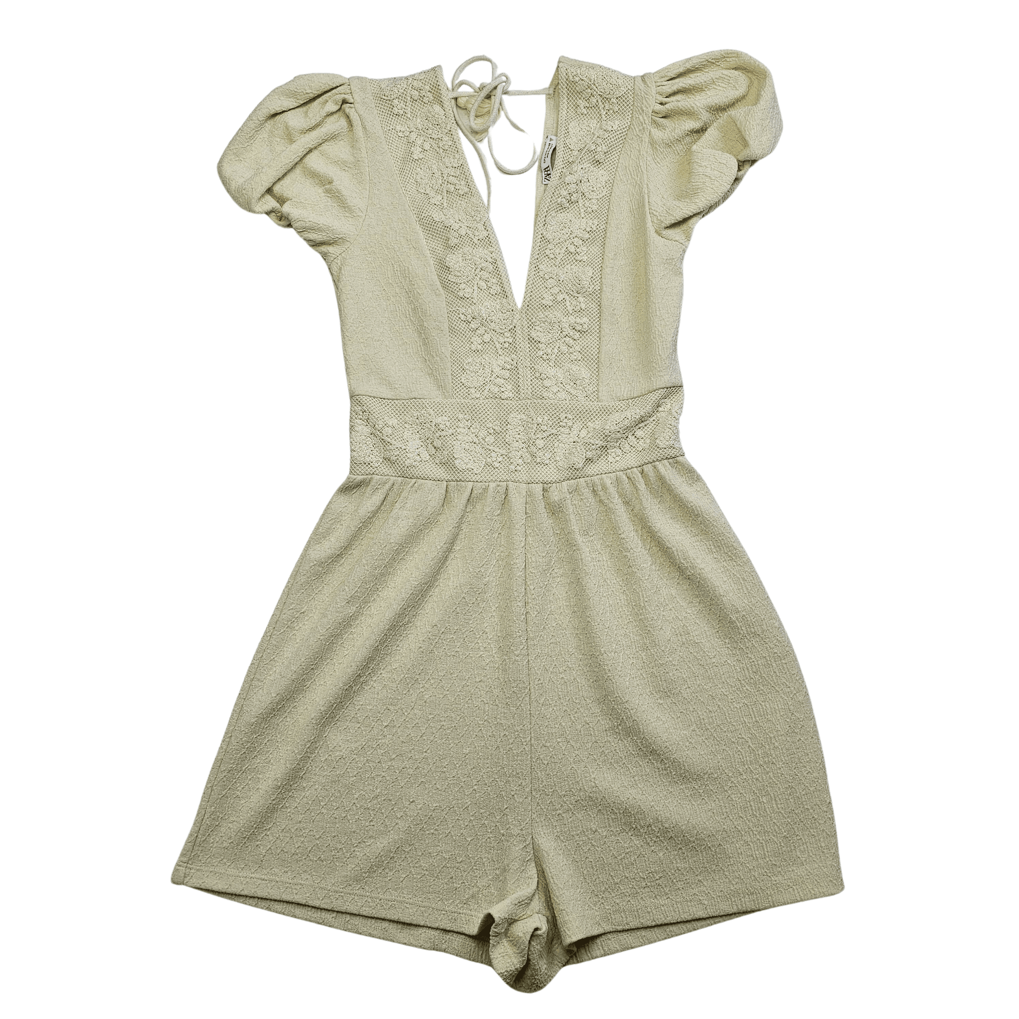 Paliceta Zara Ngjyre Qumesht me Detaje Dantelle S.Hand/Jumpsuit