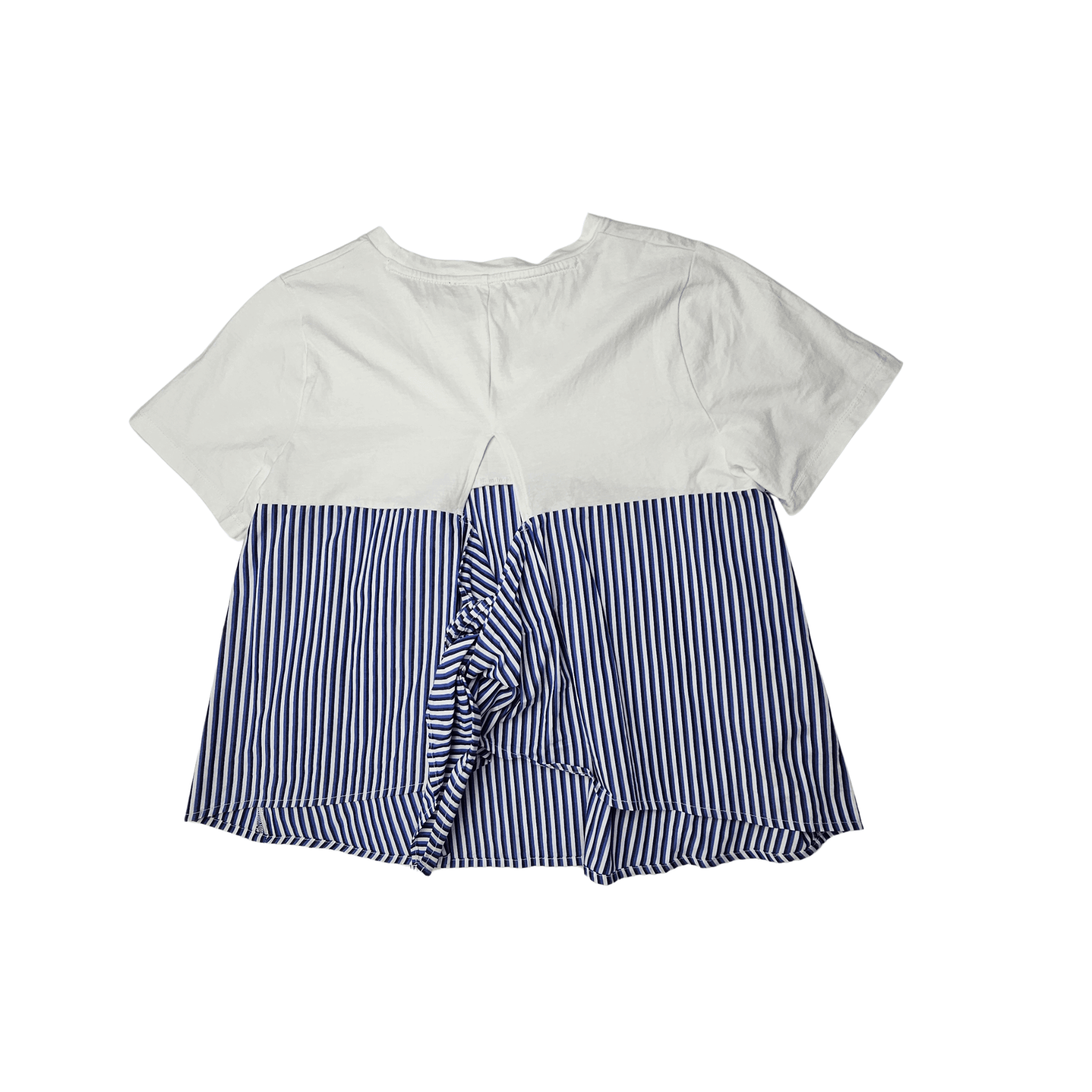 Bluze Femrash MNG Ngjyre e Bardhe me Dizajn me Vija Blu Outlet/T-Shirt