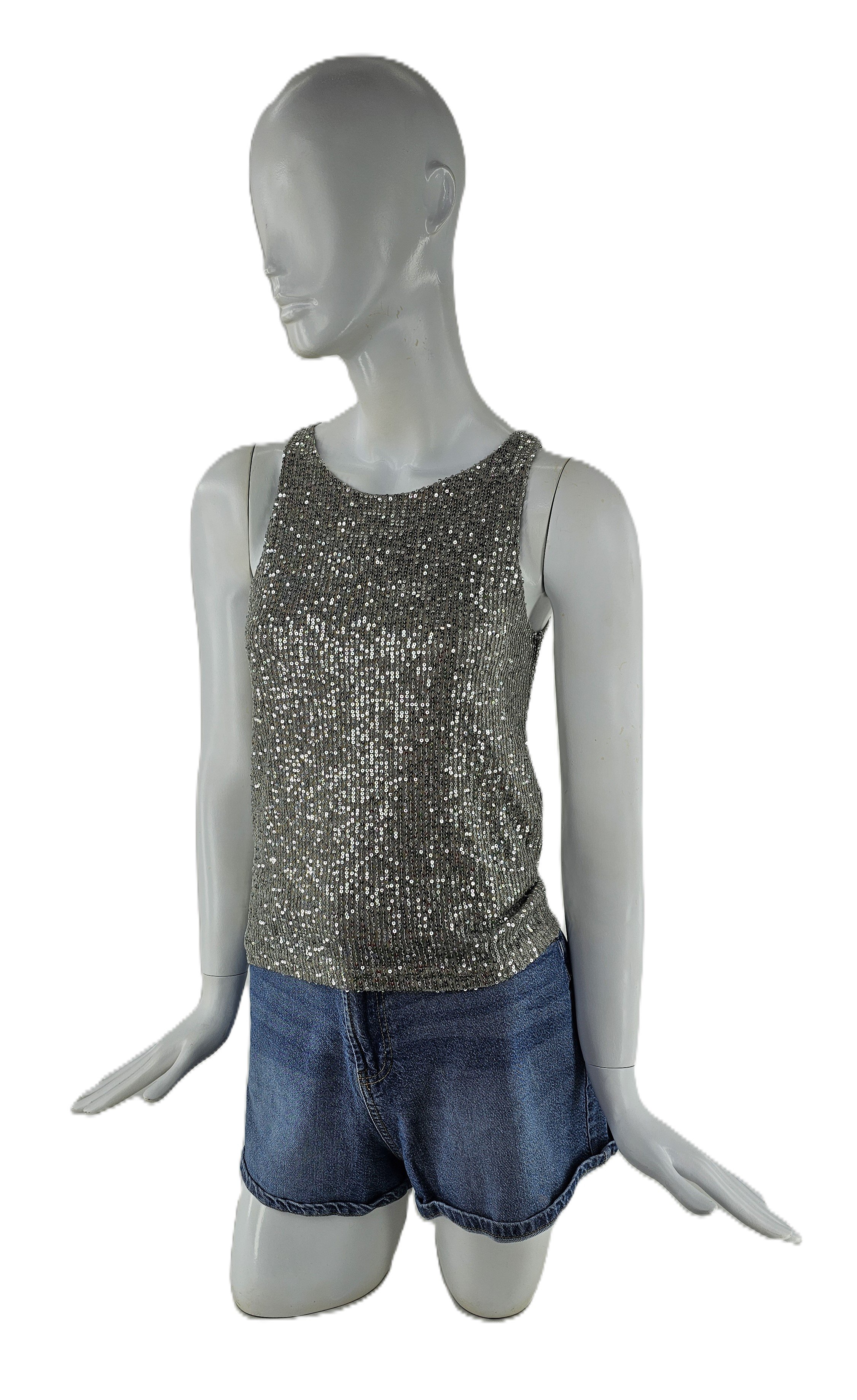Kanatjere Femrash me Temina Ngjyre Gri Outlet/Sleeveless Top