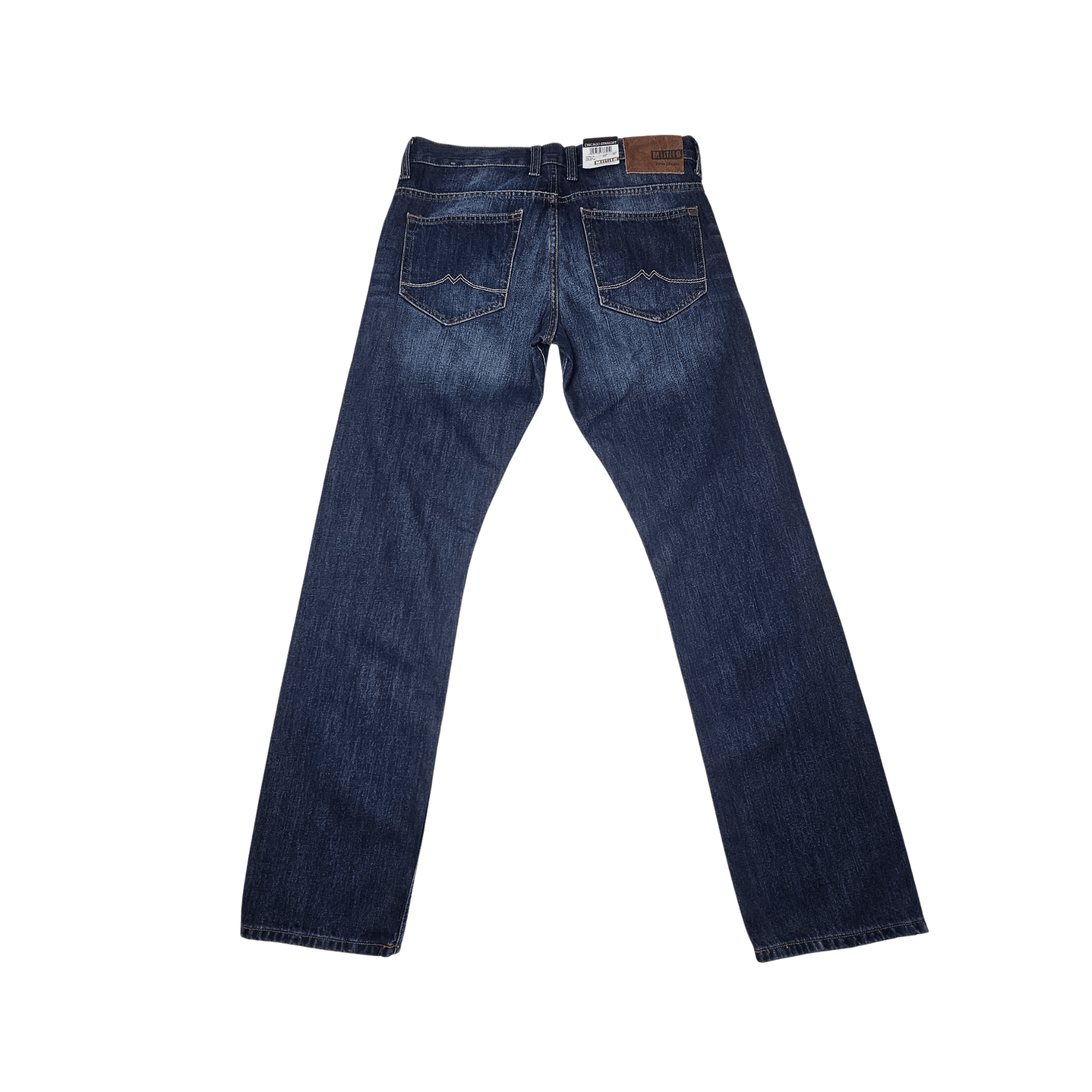 Pantallona Xhins Meshkujsh Mustang Outlet Ngjyre Blu te Erreta Jeans