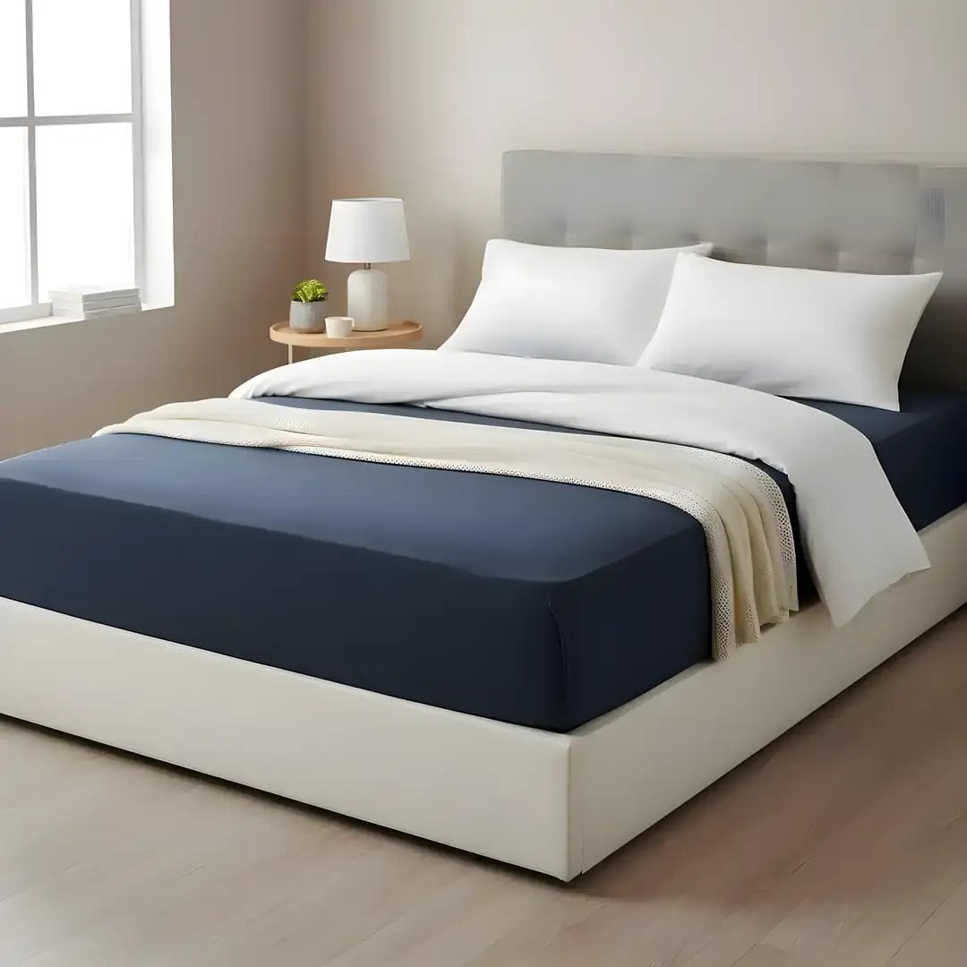 Çarçaf me Llastik Pambuku Dopio 160x200 +30cm Outlet % 100 Cotton Fitted Sheet Double Size