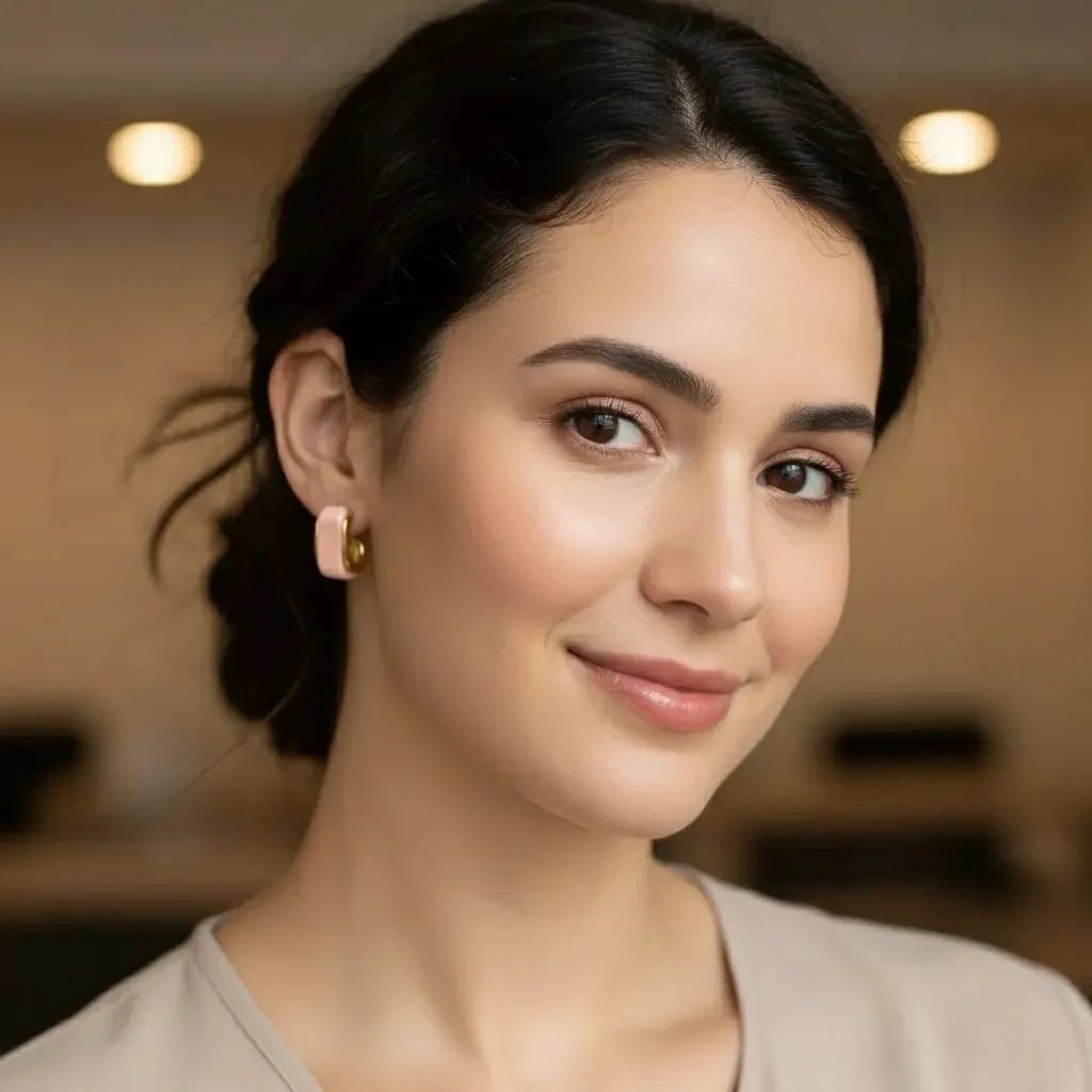 Vathe Femrash Çeliku M27 Stainless Steel Ngjyre Gold Women Earrings