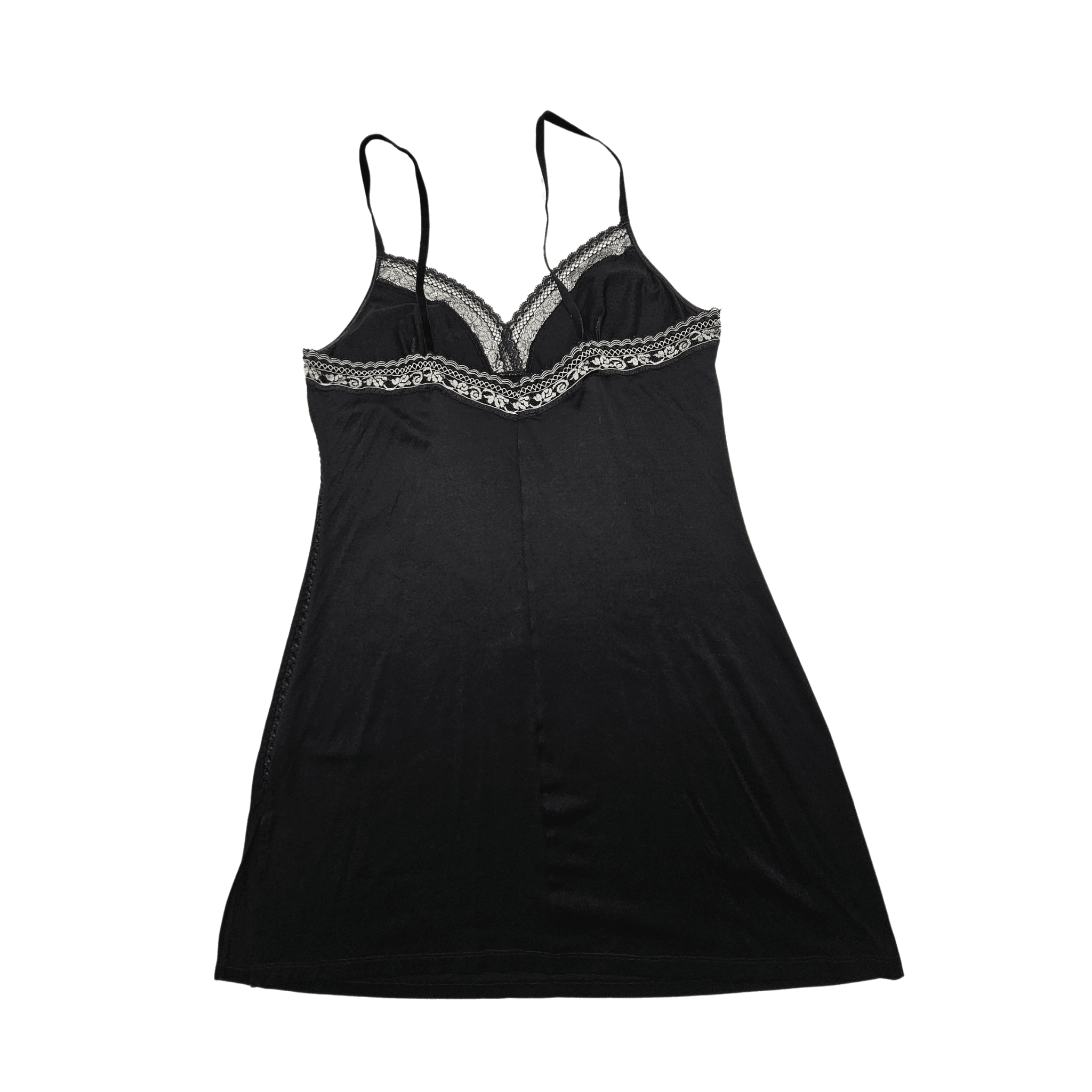 Veshje Gjumi Fustan Ngjyre i Zi me Dantelle s.Hand/Sleeping Clothes