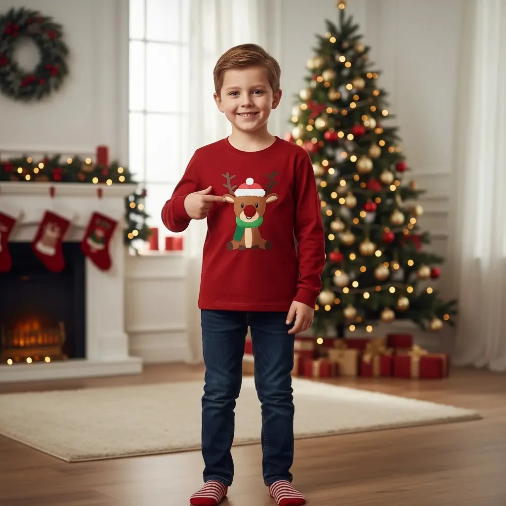 Bluze Femijesh me Motive Festive S.Hand Christmas Themed