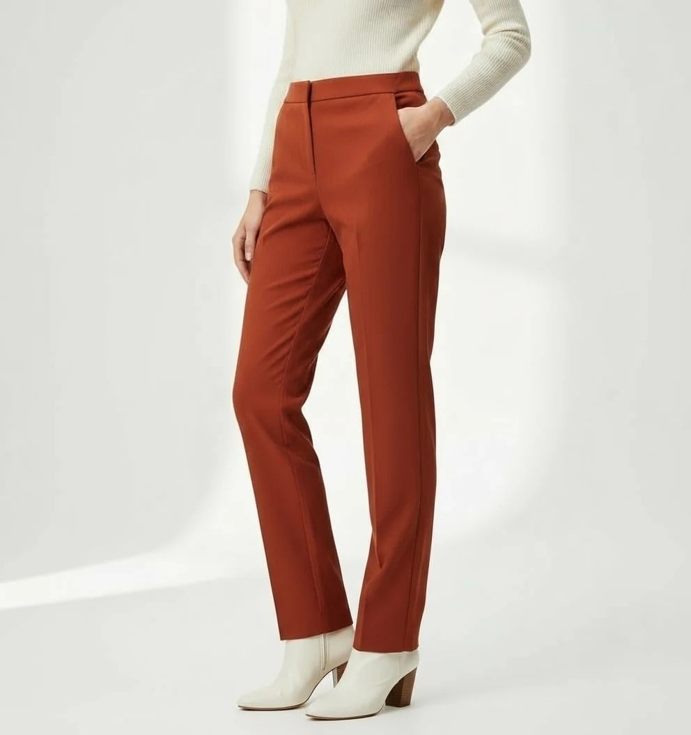 Pantallona Klasike Femrash Zara Ngjyre te Kuqe Outlet