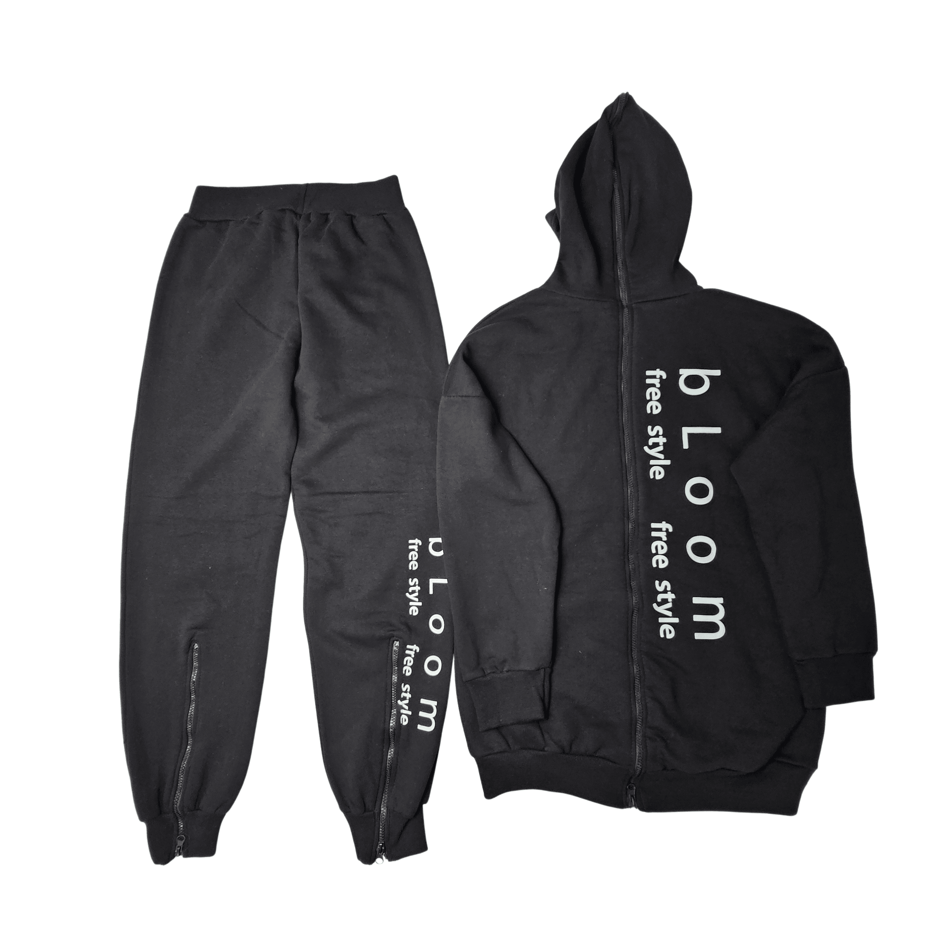 Kostum Sportiv Femrash Ngjyre i Zi Outlet Women's Sweatsuit Set 