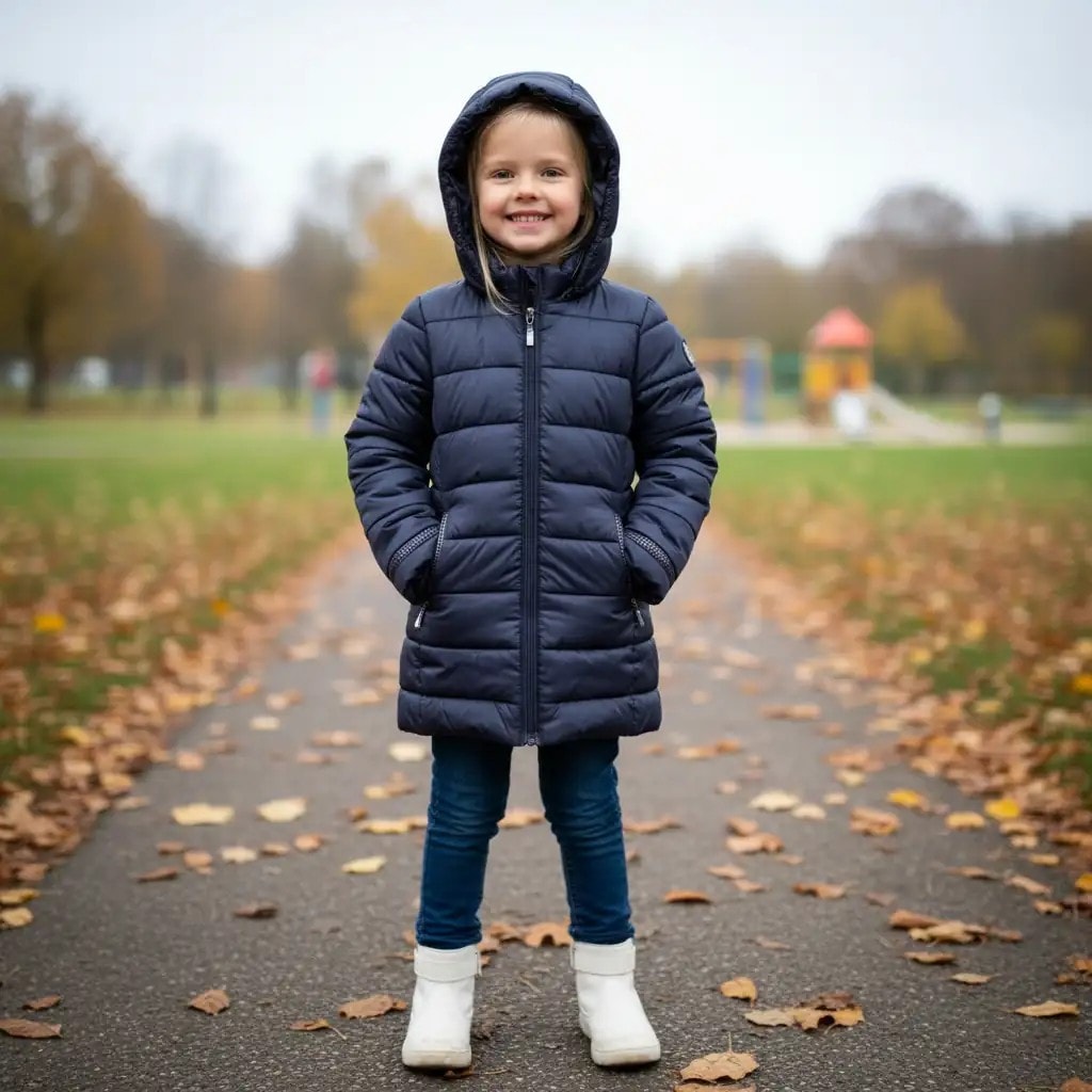 Xhup Femijesh Ngjyre Blu i Erret S.Hand Childrens Jacket