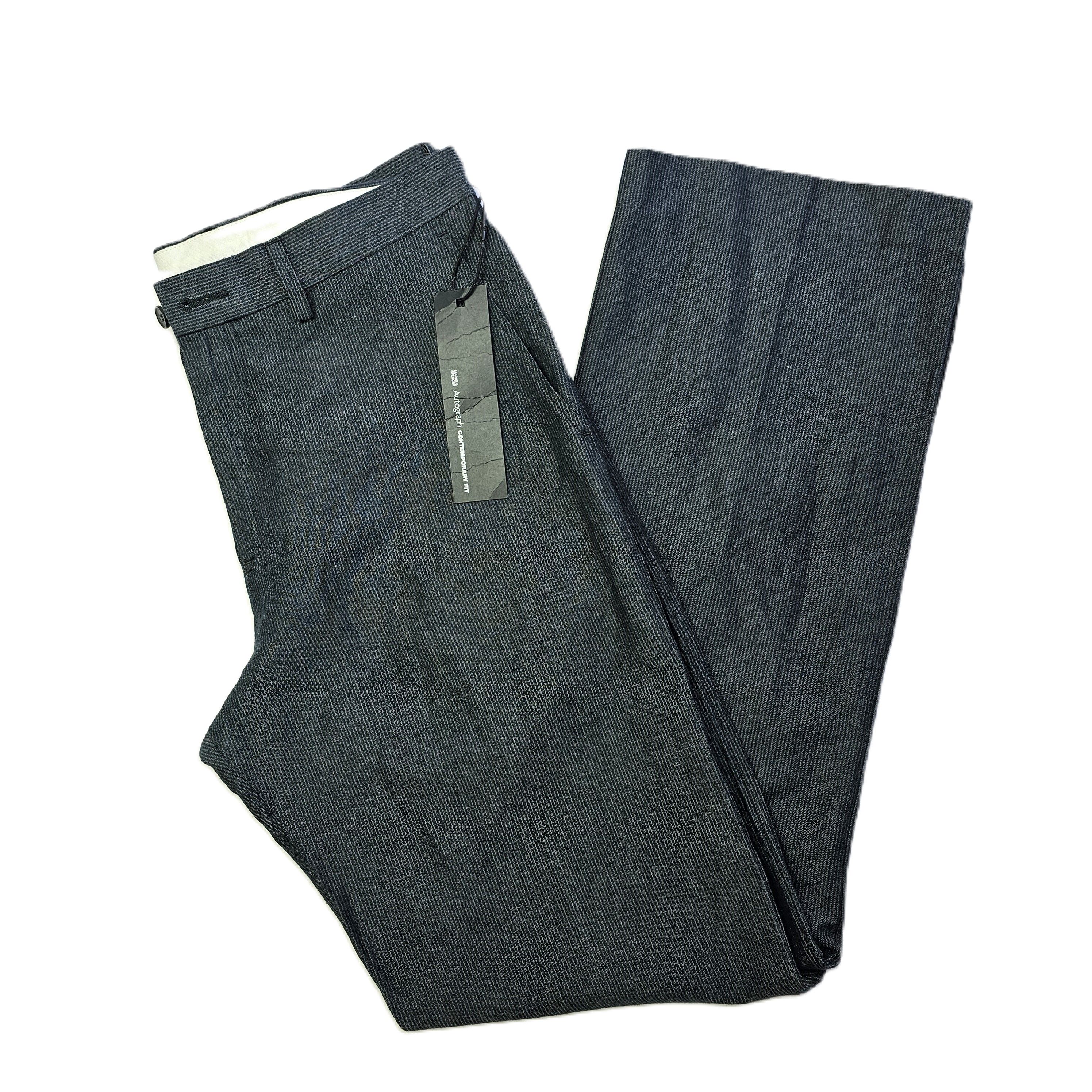 Pantallona Klasike Meshkujsh Marks&Spencers Ngjyre Gri e Erret  Outlet/Dark Grey Classic Pants