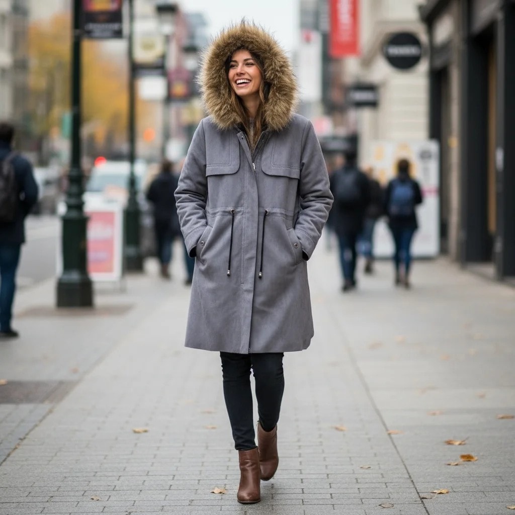 Xhup Femrash Ngjyre Gri e Erret S.Hand