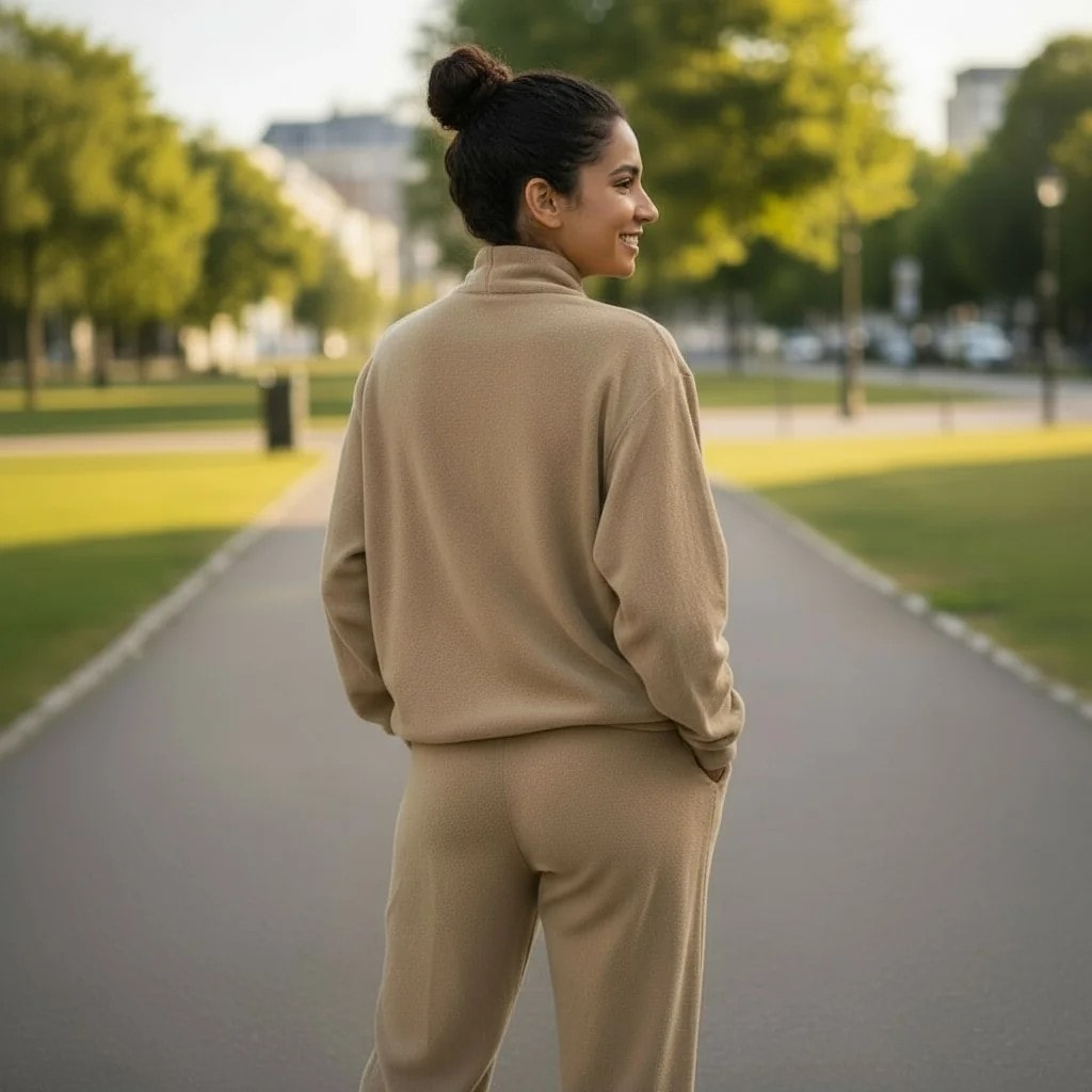 Kostum Polar Femrash Outlet Womens Winter Fleece Set  - Bezhë