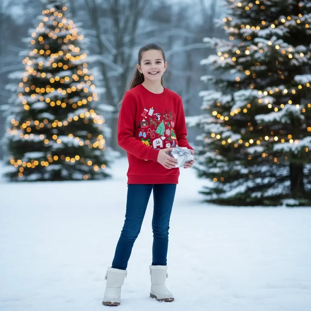 Bluze Femijesh me Motive Festive S.Hand Christmas Themed