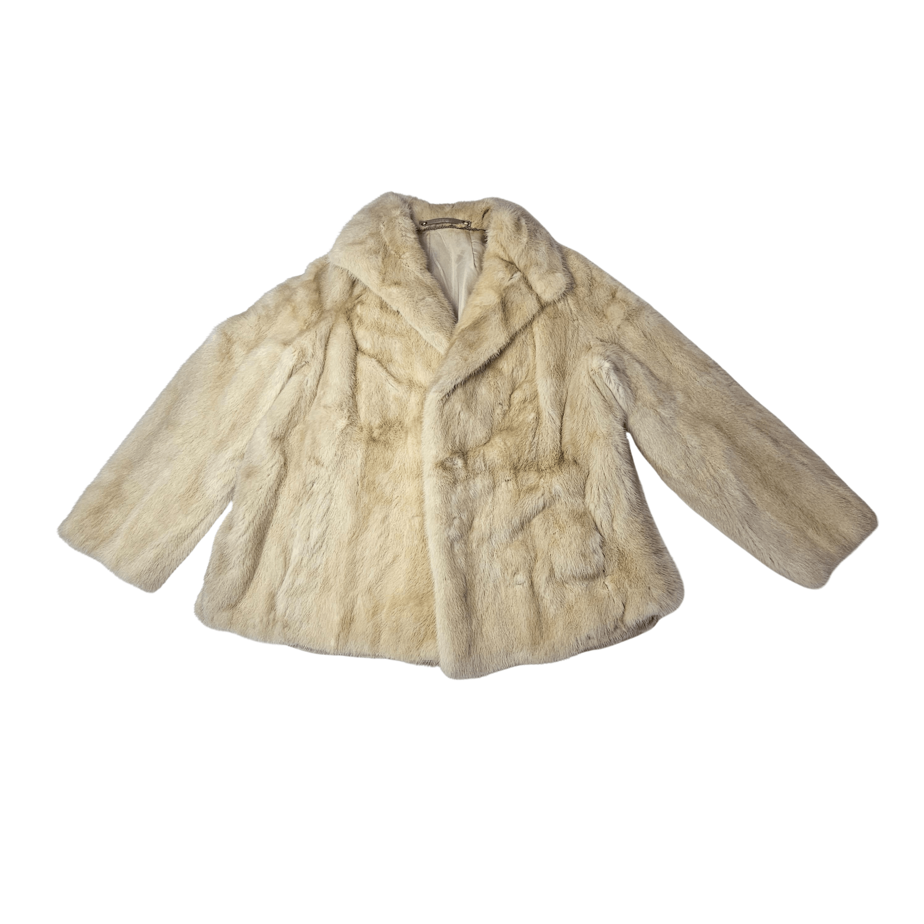 Pelice Femrash Origjinale Ngjyre Bezhe S.Hand Womens Fur Coat 