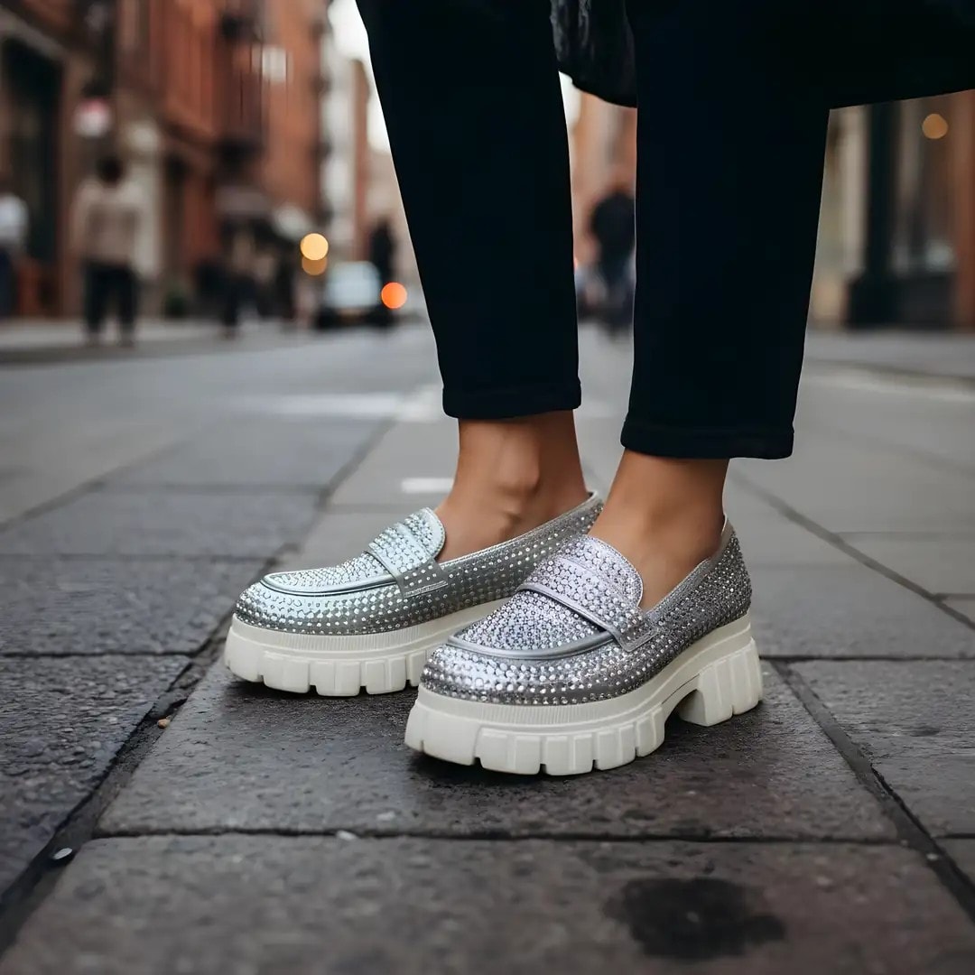 Kepuce Femrash Fashionova Ngjyre Silver me Gure S.Hand/Shoes