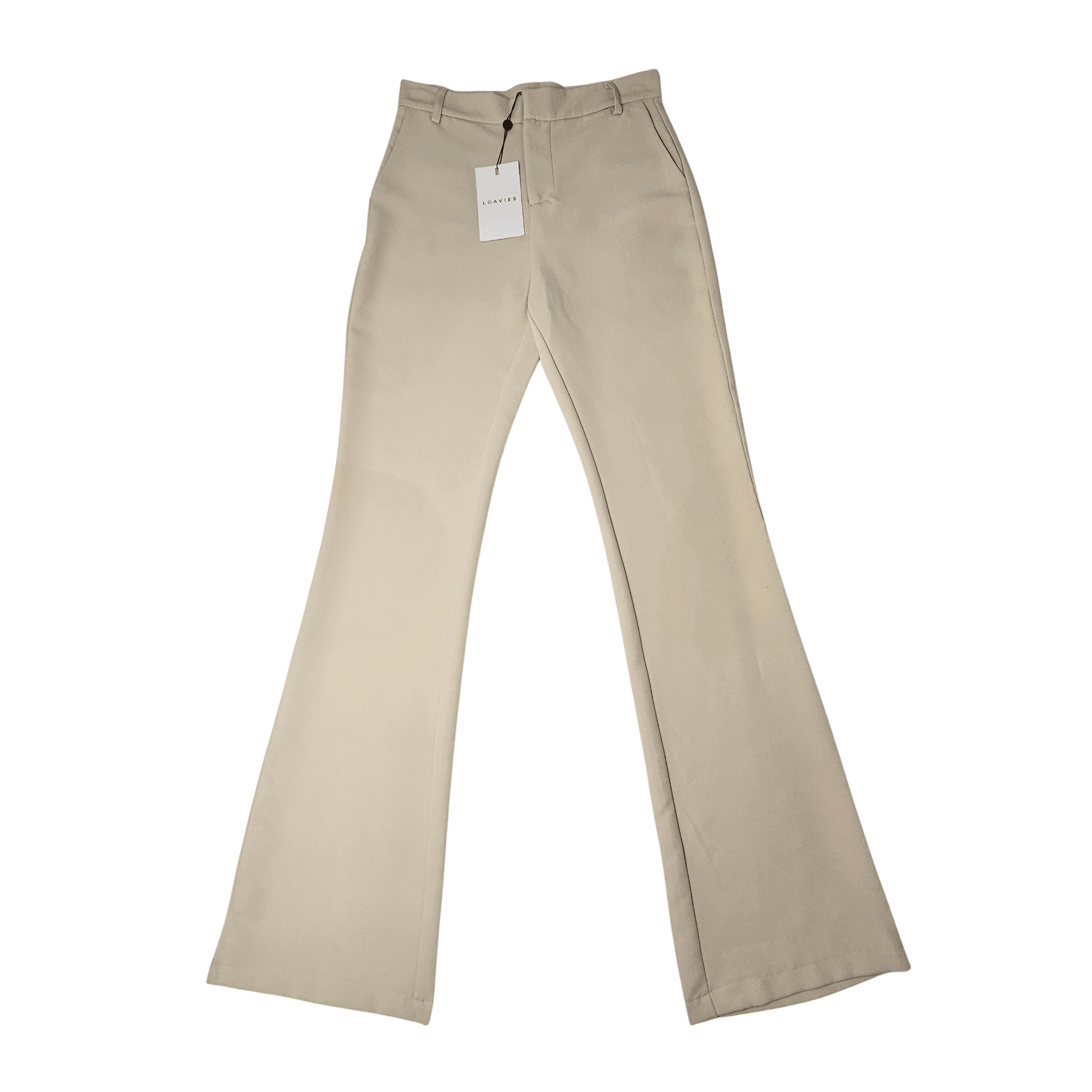 Pantallona Klasike Femrash Loavies Ngjyre Bezhe e Hapur Outlet Classic Pants