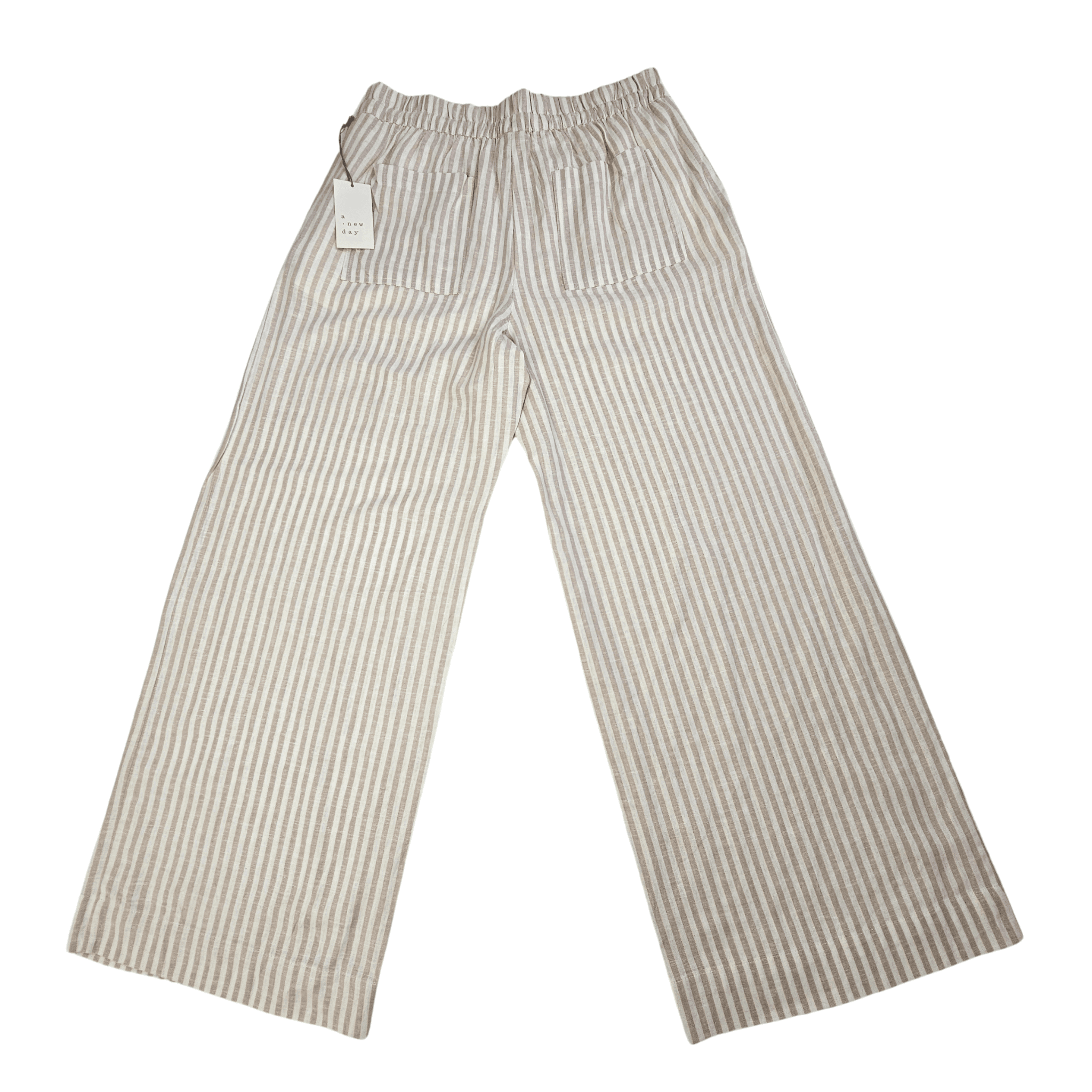 Pantallona Verore Femrash A New Day Ngjyre Bezhe e Hapur me Vija te Bardha Outlet/Summer Pants