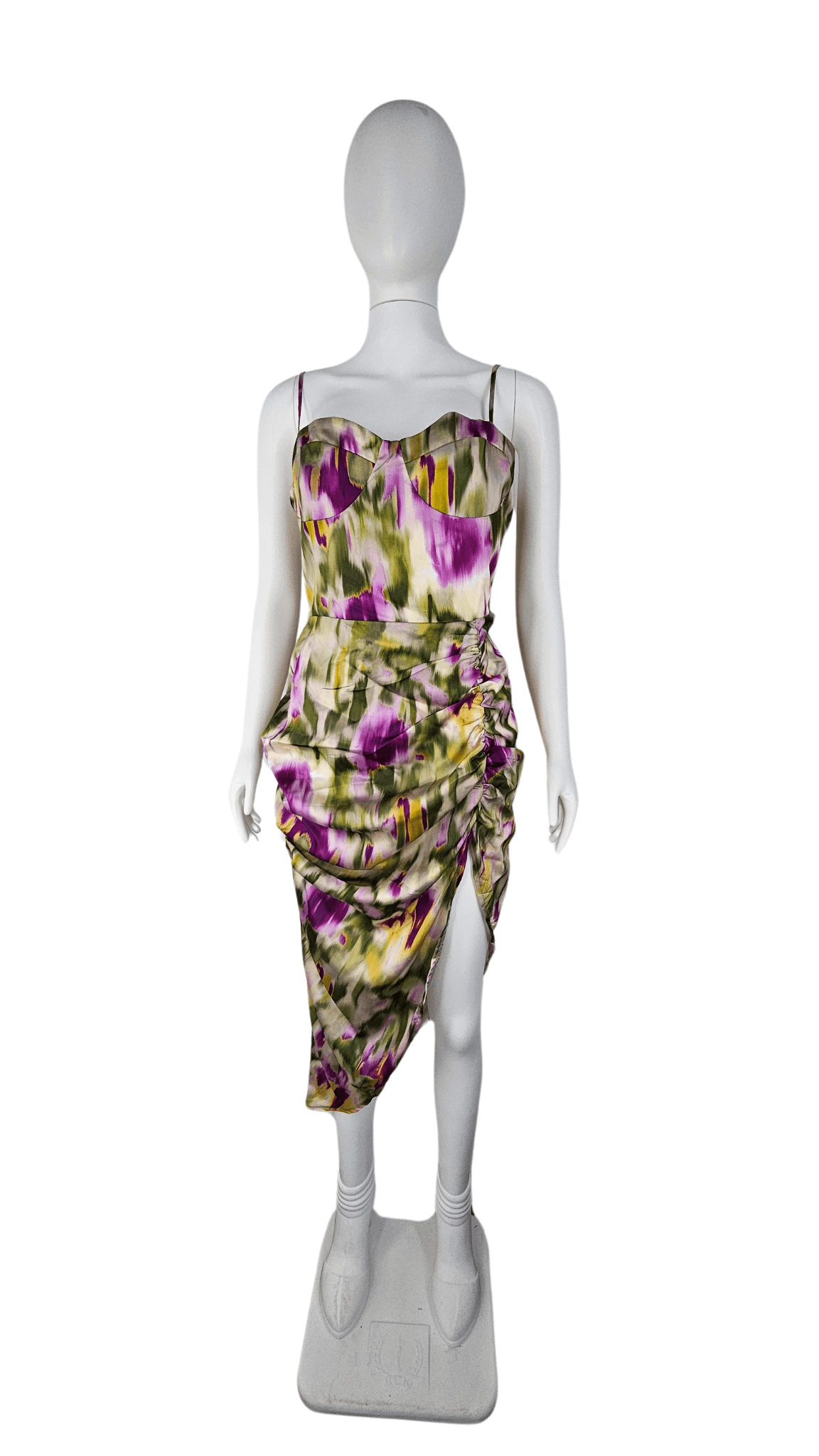 Fustan Femrash Saten Dizajn me Ngjyra Outlet/Dress