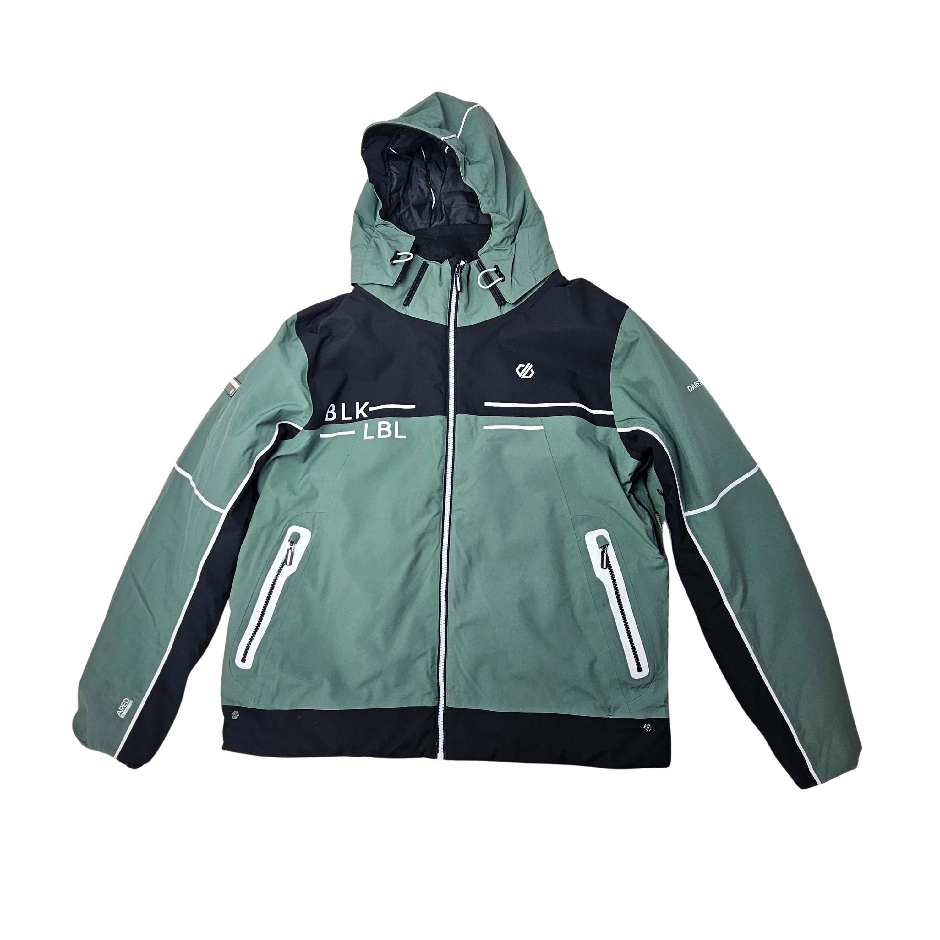 Xhup Bore Meshkujsh Ngjyre Ulliri me Dizajn Bardh e Zi S.Hand Men's Snow Jacket