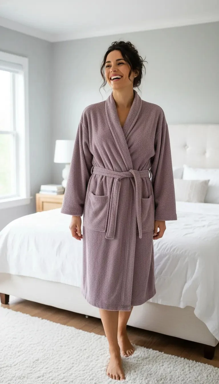 Robdishan 100 % Pambuk Outlet Bathrobe - Uthull