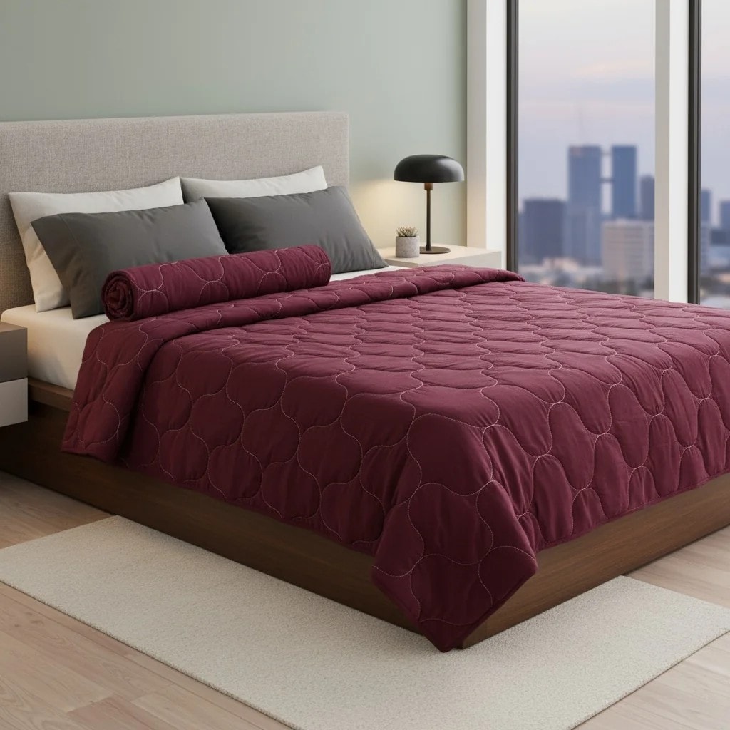 Mbulese Krevati Dopio Ngjyre Vishnje Outlet Double Bed Cover