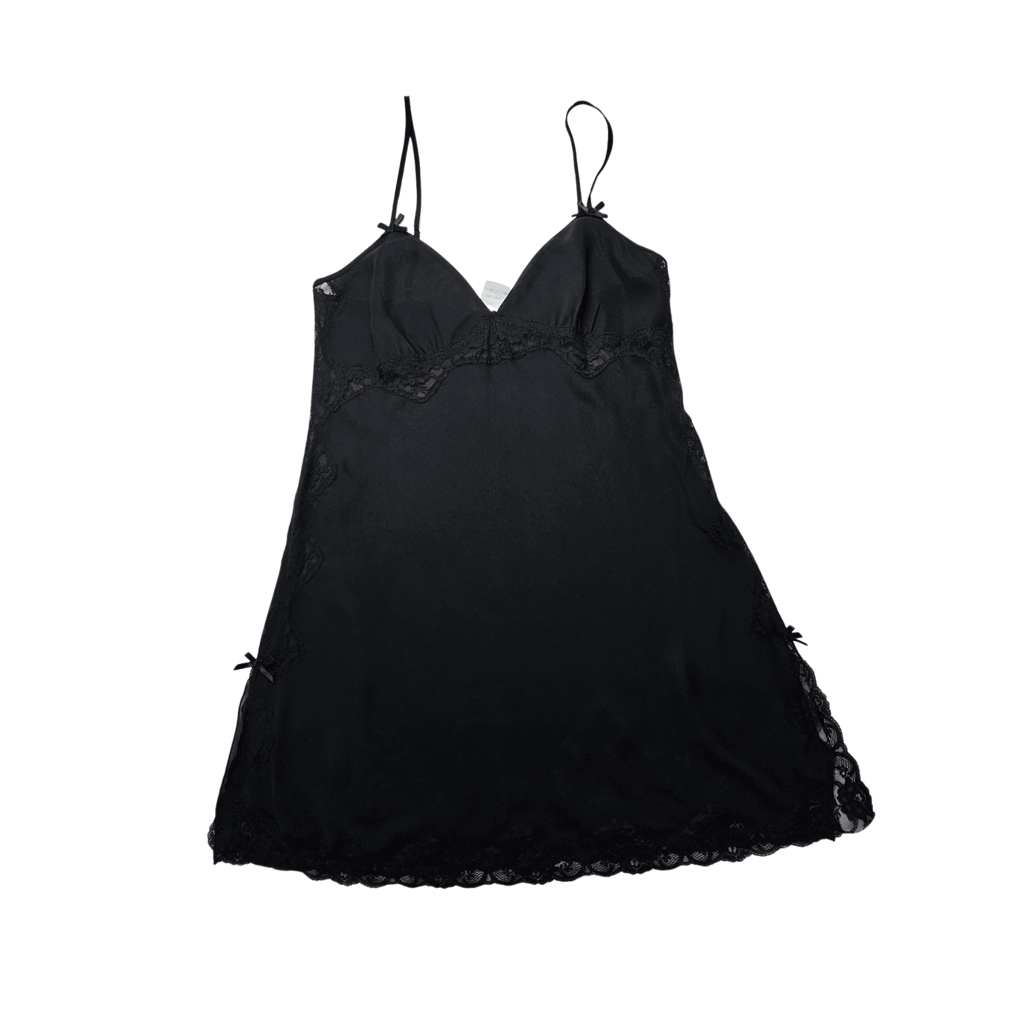 Veshje Gjumi Kemishe Ngjyre e Zeze me Tyl S.Hand Sleepwear