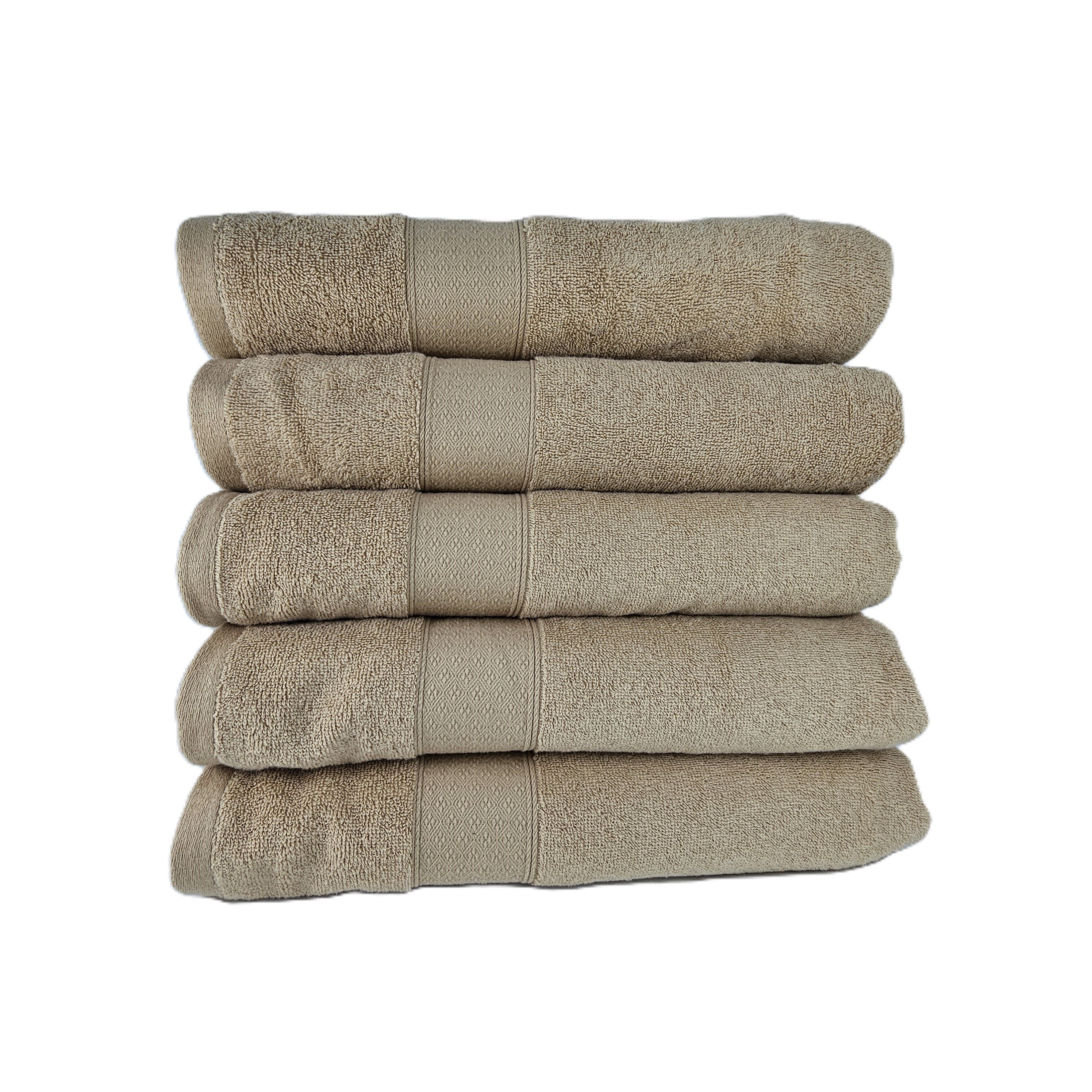 Peshqir Banje Trupi Kafe Dizajn Me Fashe 1 Cope 70x140 cm 425 gr 