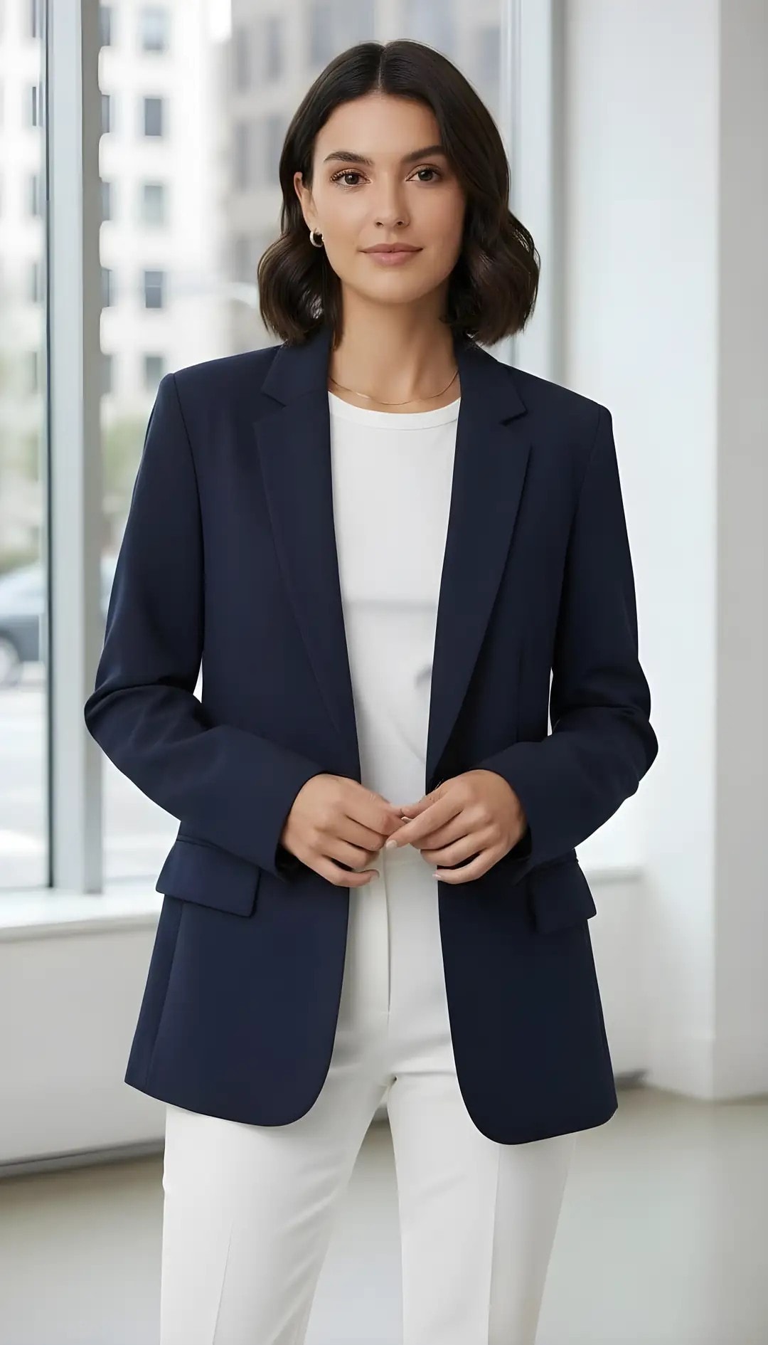 Xhakete Klasike Femrash Gap Ngjyre Blu e Erret Outlet/Classic Jacket