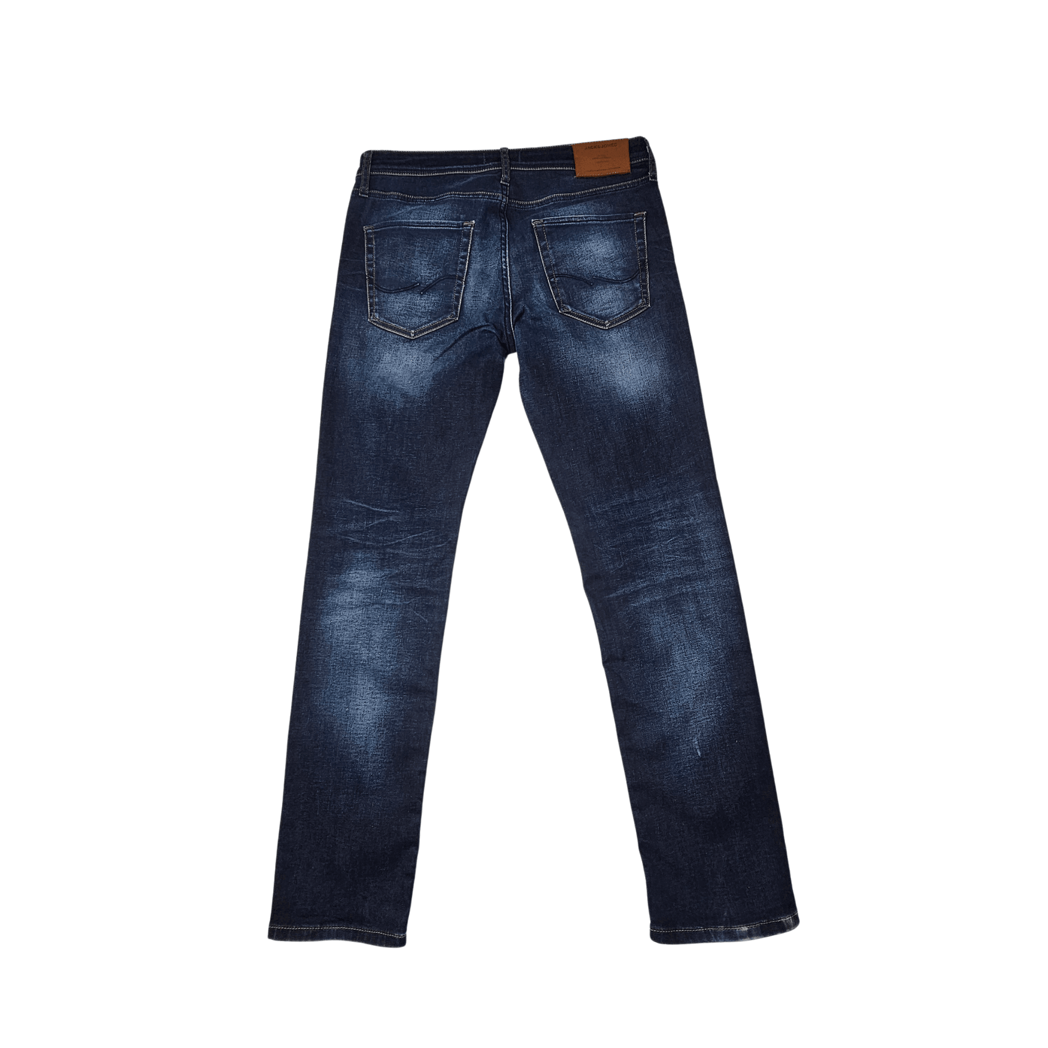 Pantallona Xhins Meshkujsh Jack&Jones Ngjyre Blu te Erreta S.Hand Jeans