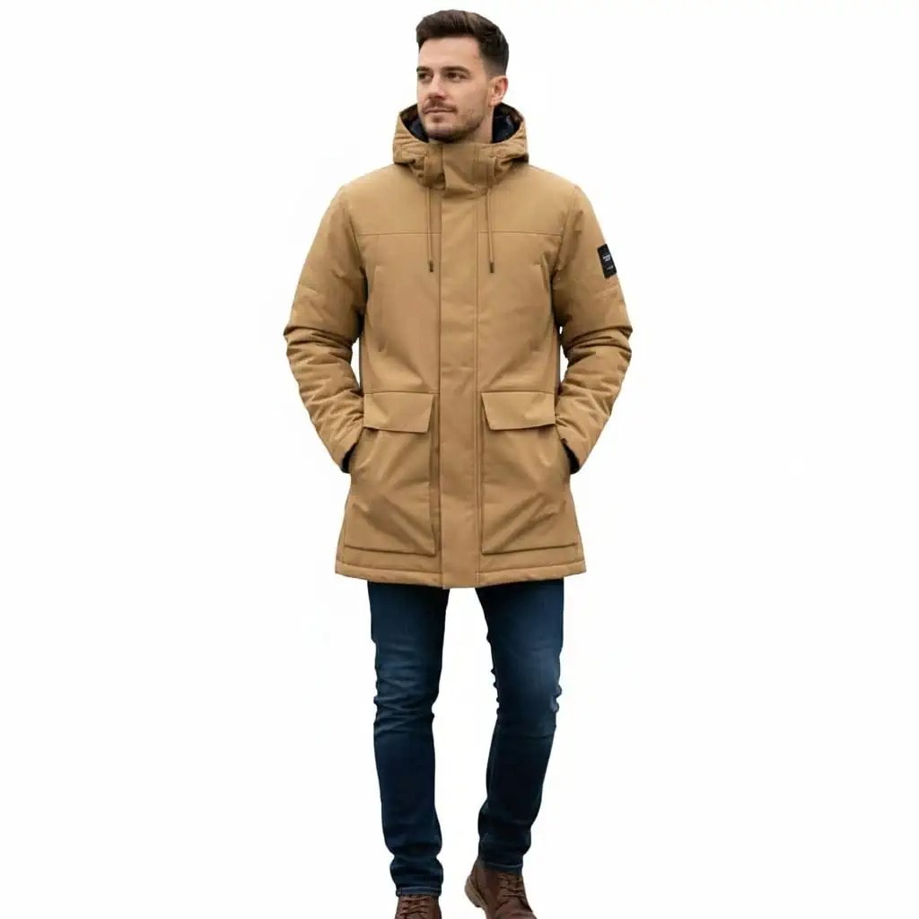Xhup Meshkujsh Jack&Jones Ngjyre Kafe Outlet Coat
