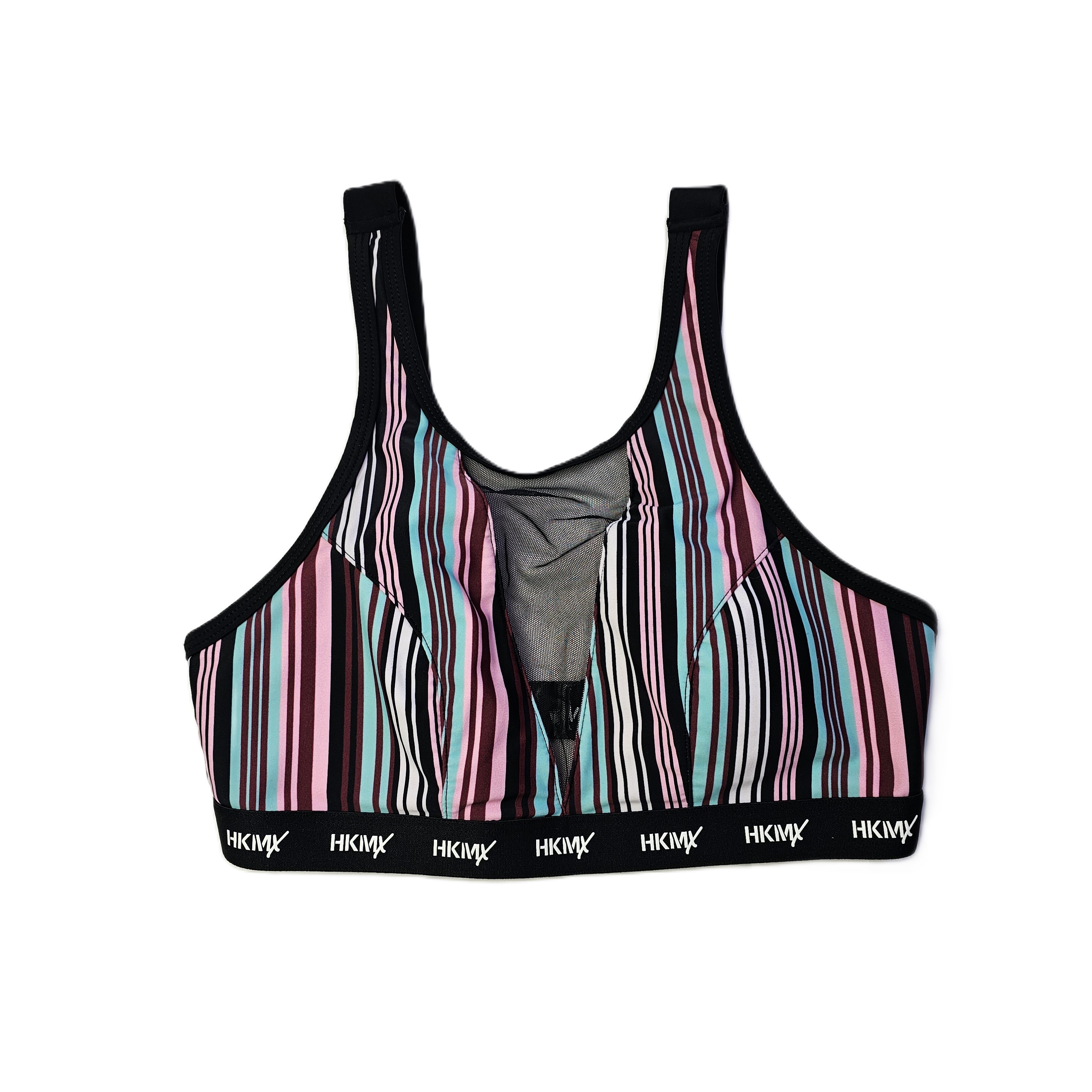 Fitnes Sportiv Crop Top Ngjyre i Zi me Dizajn me Ngjyra S.Hand/Fitness